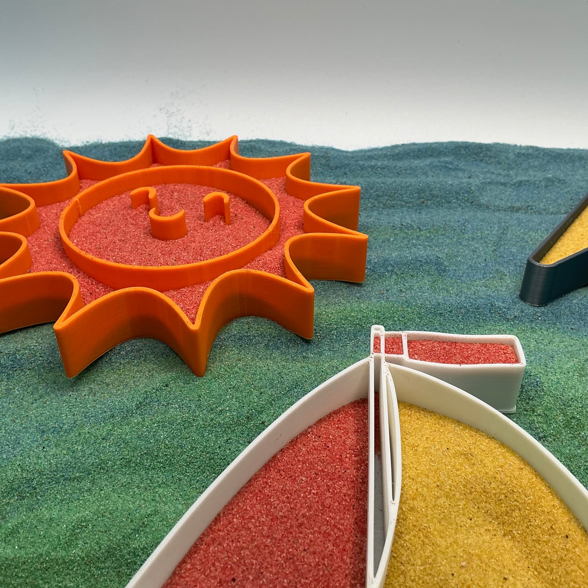 Summer Holiday Sensory Filling Trays Airplane, Boat, Sandcastle or Bucket Eco-Fr - View 5