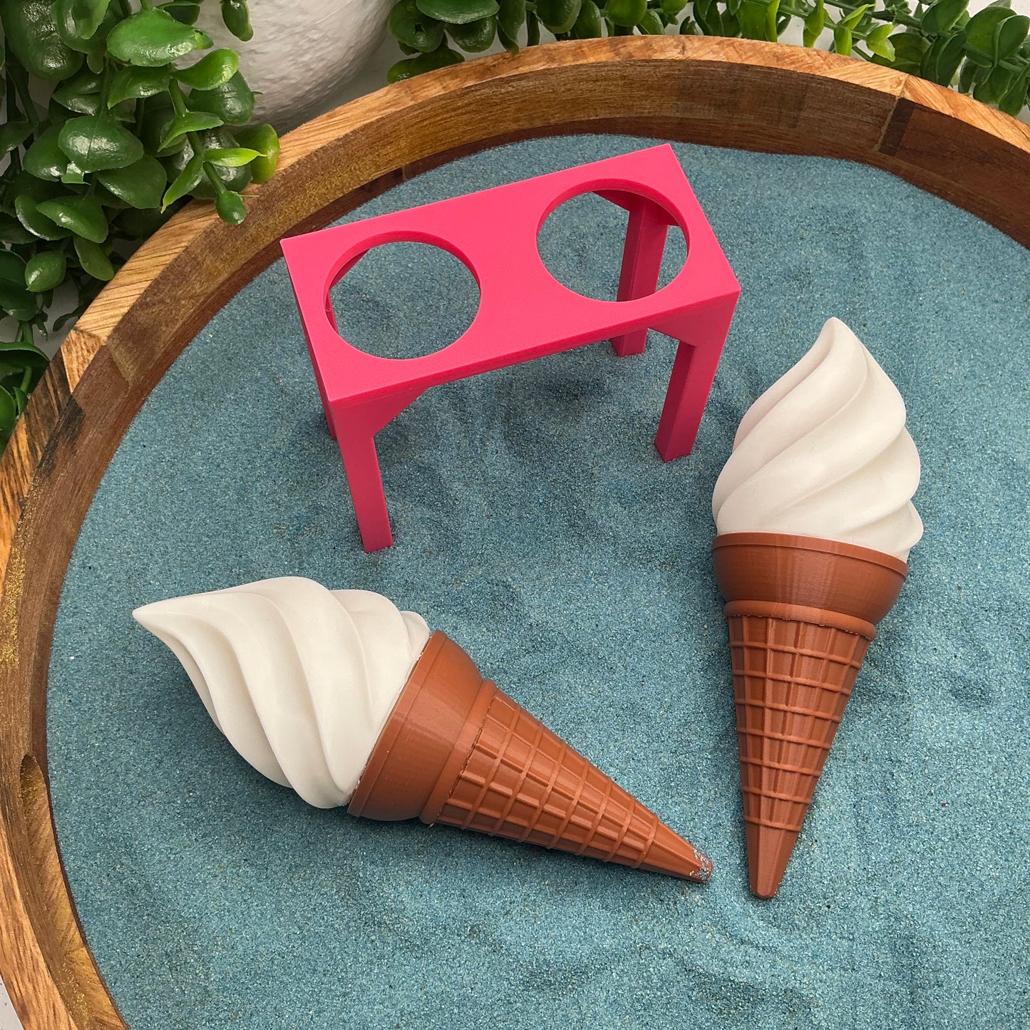 Ice Cream Scoops & Cones Twist Action Role Play Kitchen Food - scale reference