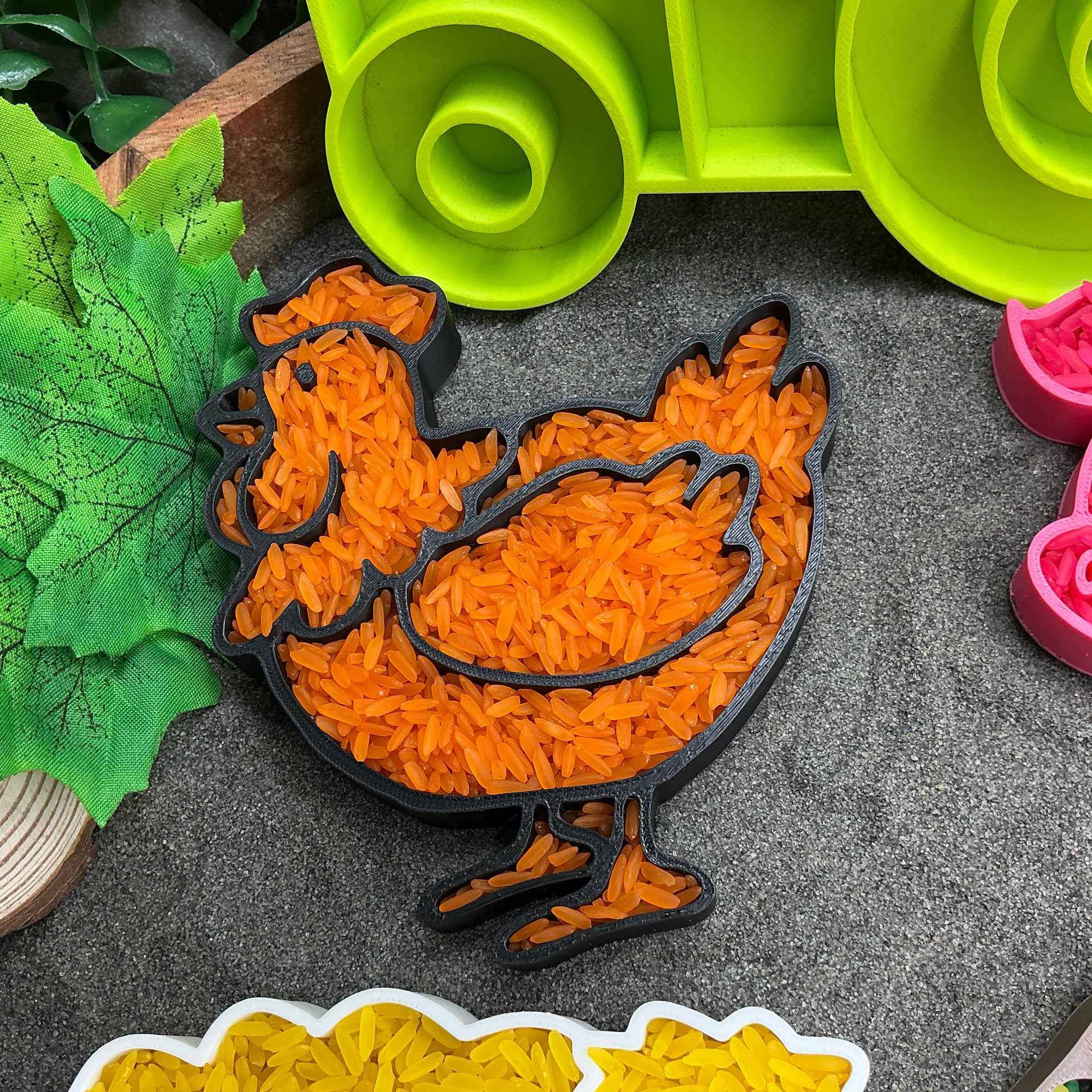 3D-printed farm animals sensory filling tray 4-piece set - cow, pig, sheep and chicken - view 11 of 12