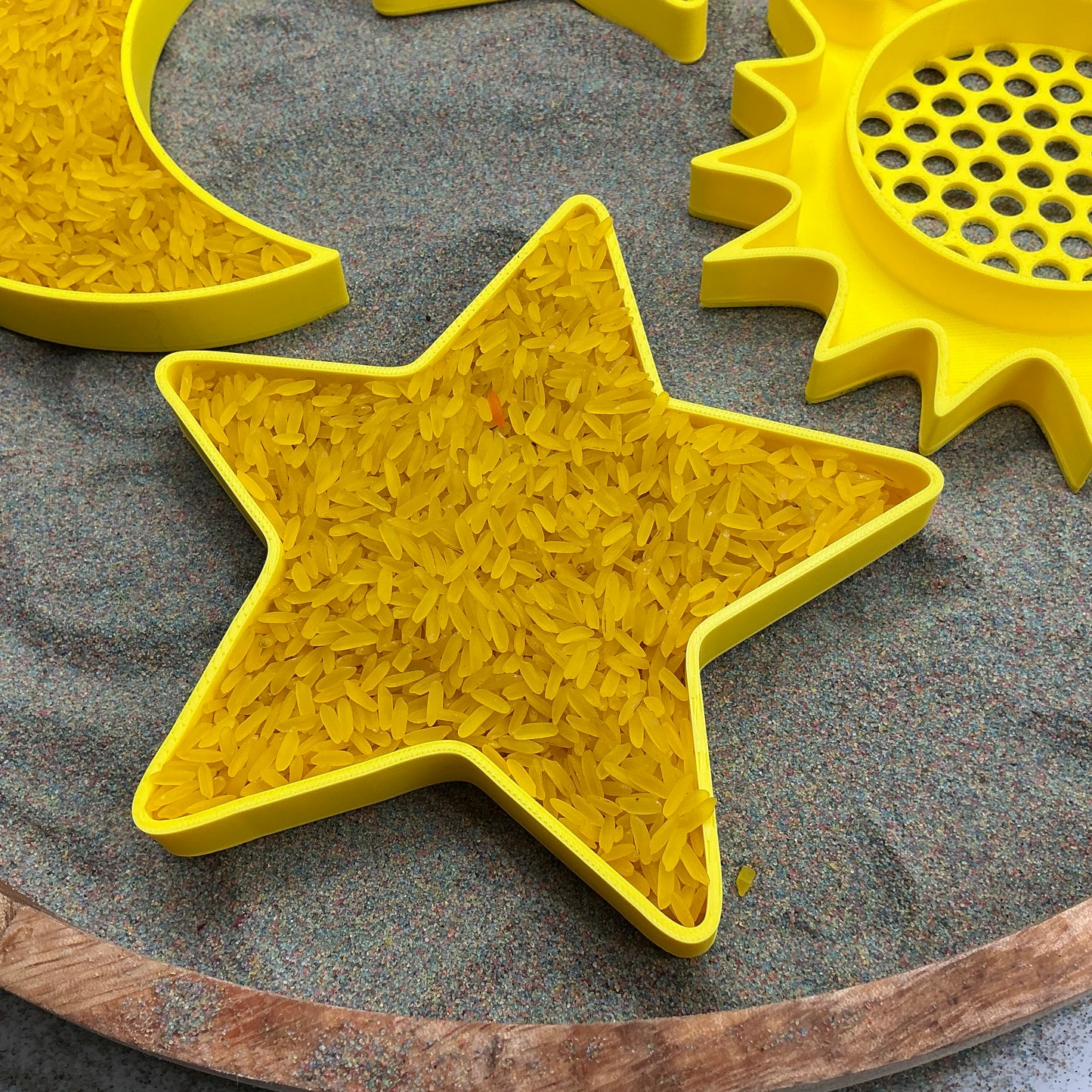 Sun, Moon & Stars Sensory Filling Tray & Sieve - 4 Piece Set
