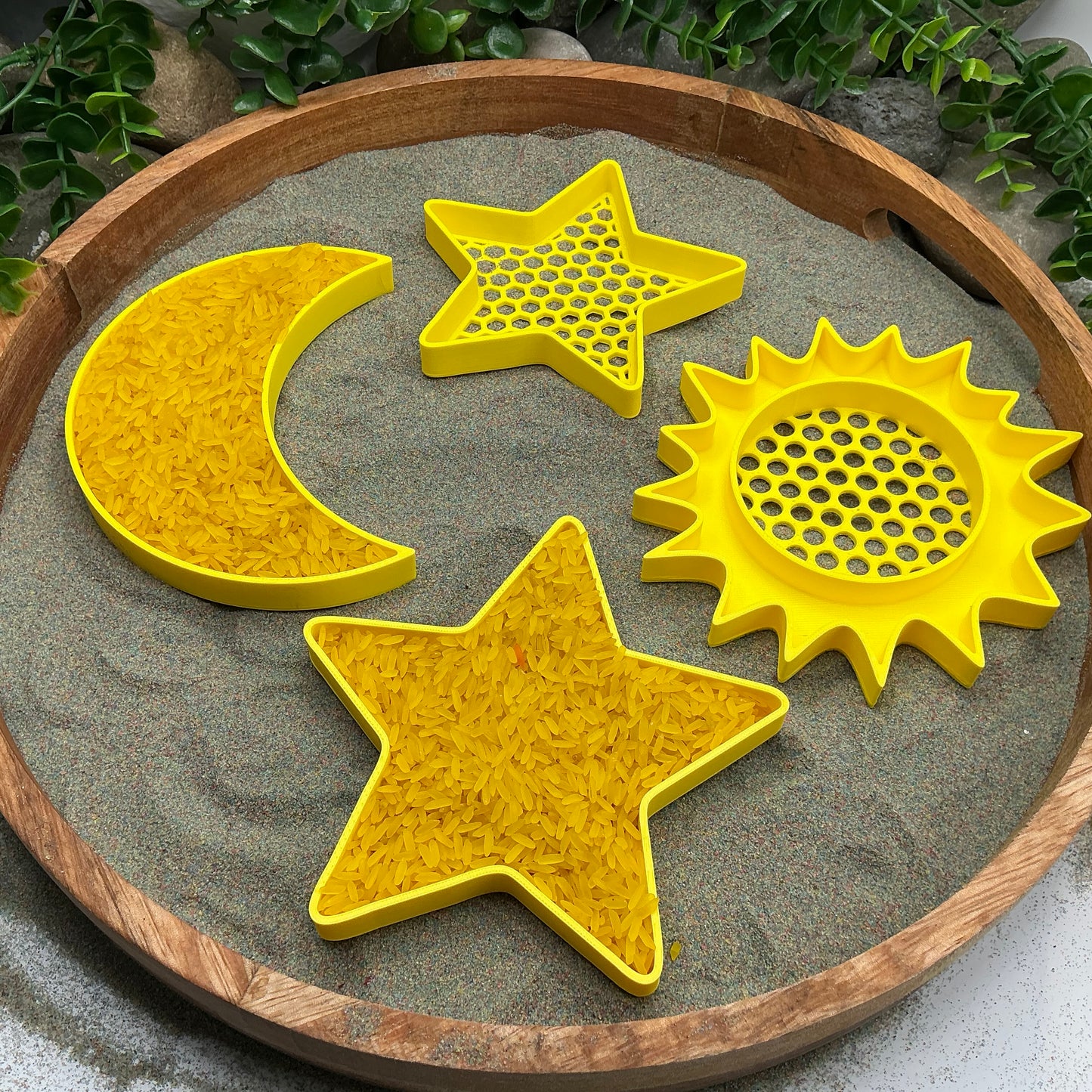 Sun, Moon & Stars Sensory Filling Tray & Sieve - 4 Piece Set