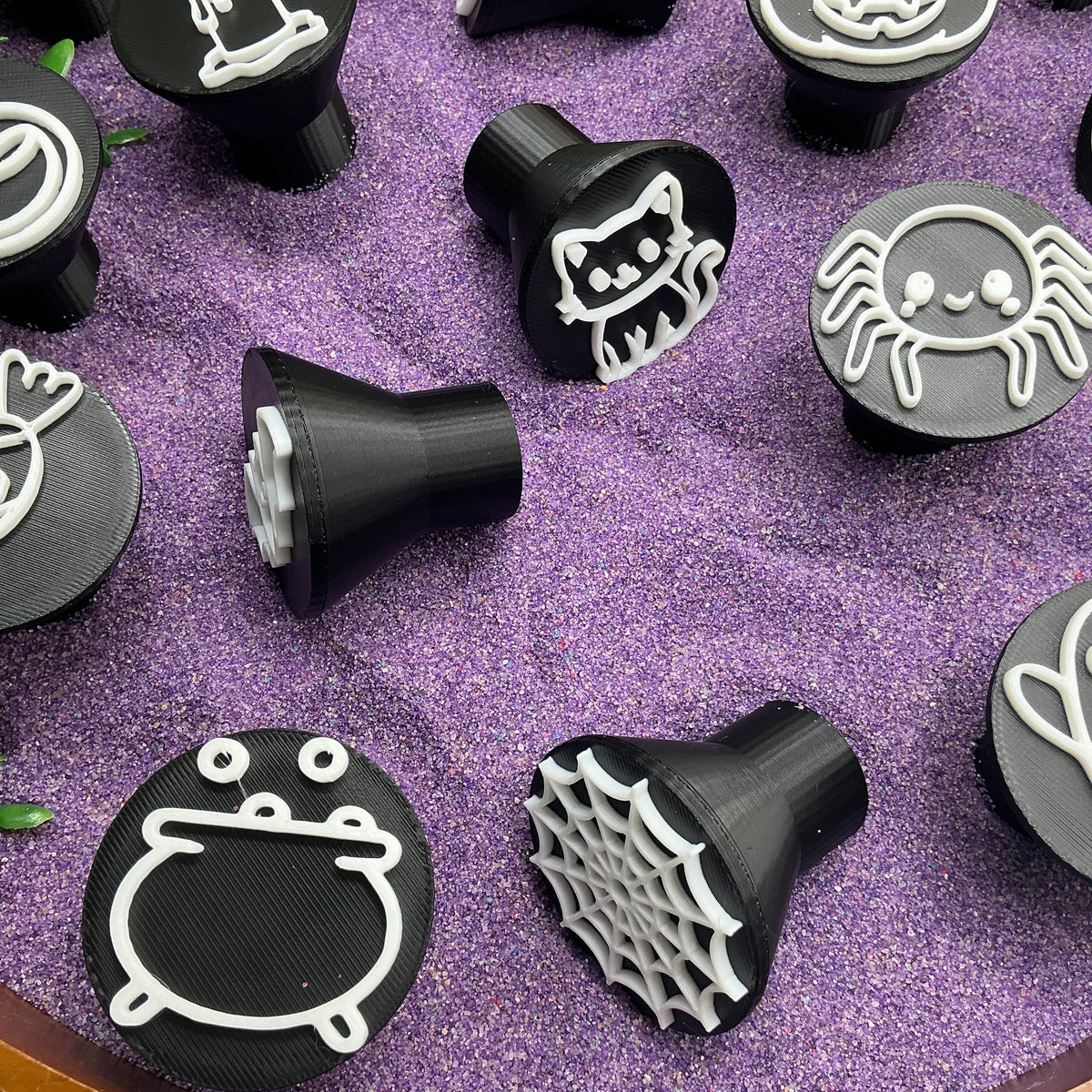 Halloween Play Dough Stamps 17 Piece Set - Sensory Stamps for Play Dough, Kinetic Sand & Clay