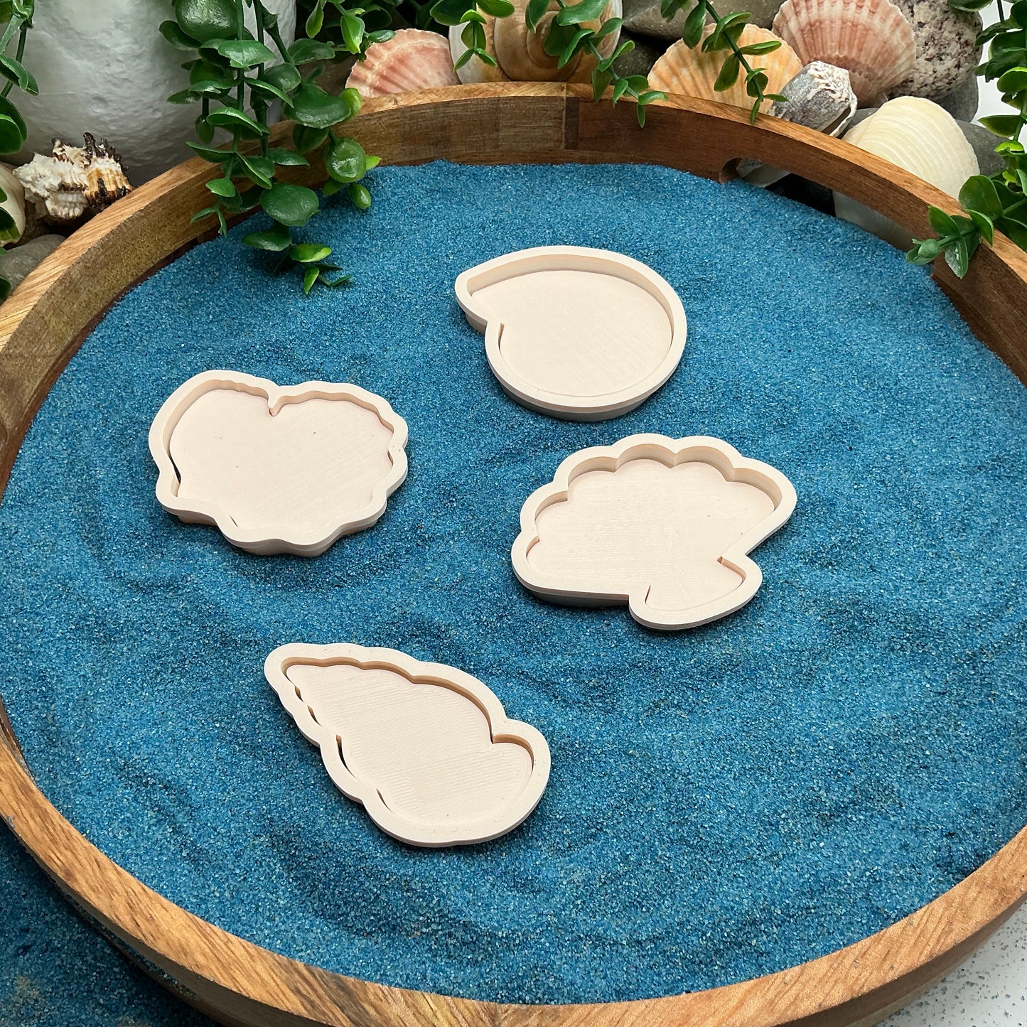 3D-printed sea shells play dough cookie cutter set - 4 piece ocean beach theme - view 8 of 9