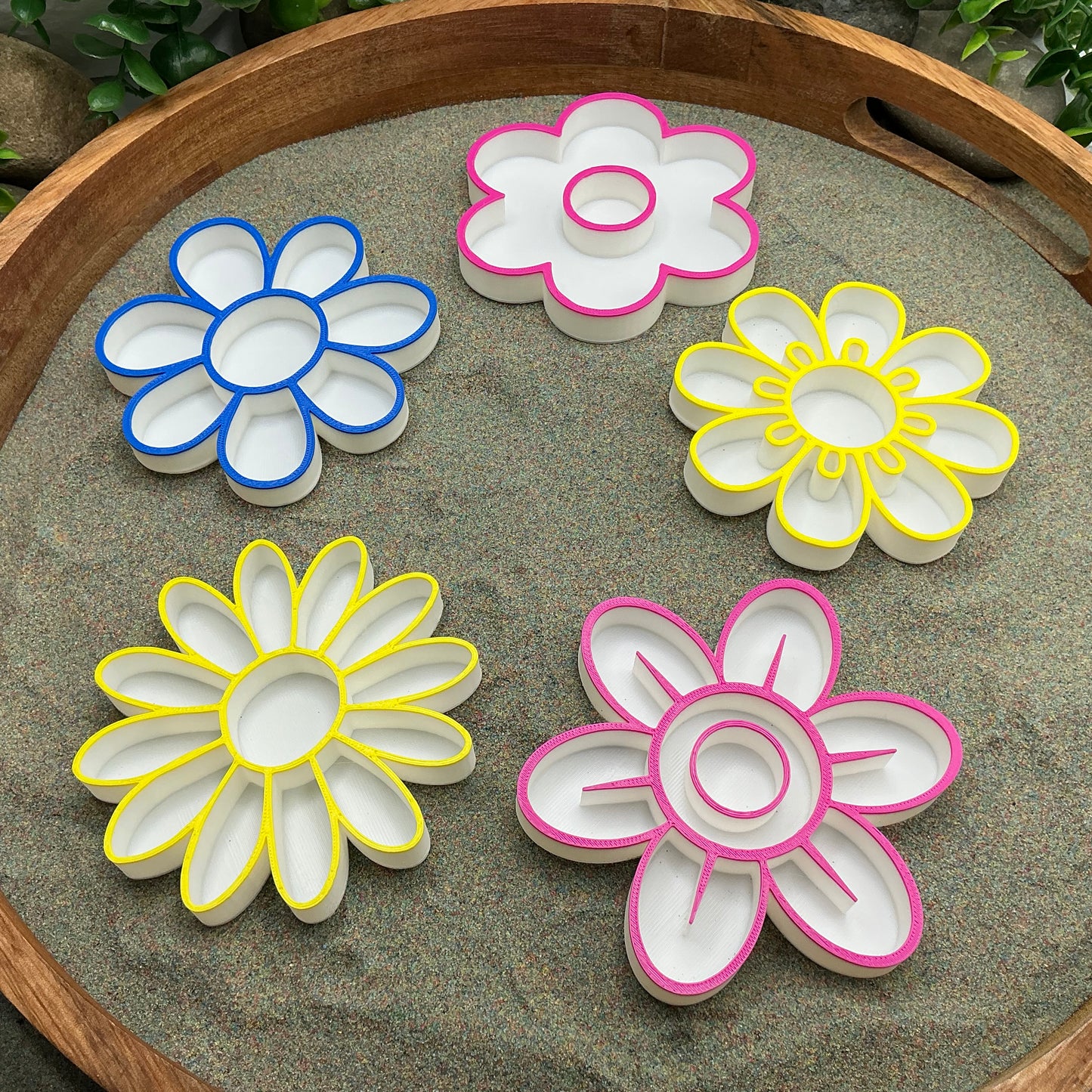3D-printed flower fill shapes sensory filling tray, 5-piece spring and summer set for tuff trays - view 5 of 12