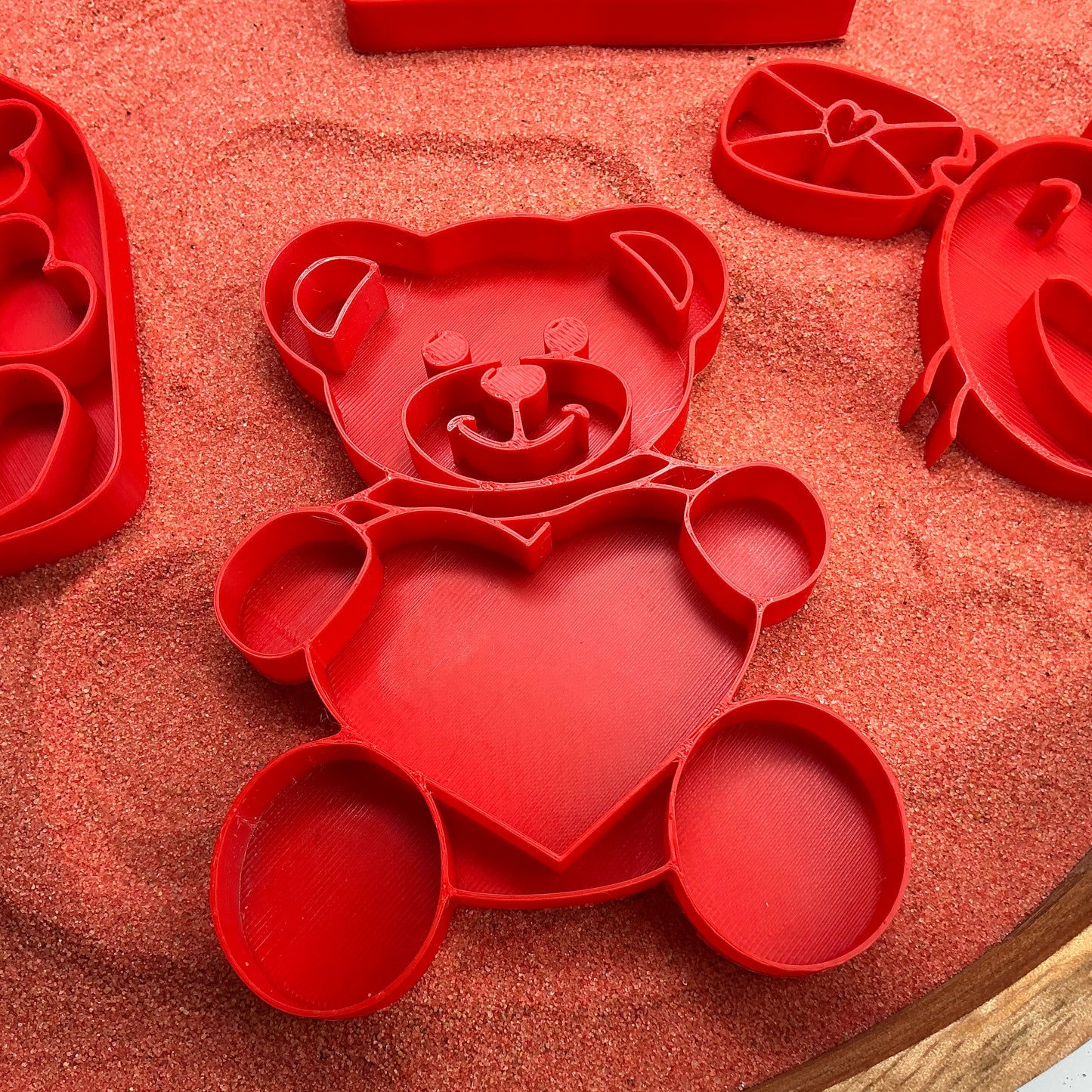 3D-printed love fill shapes sensory filling tray, 5-piece heart-themed set for sand and rice tuff trays - view 4 of 13