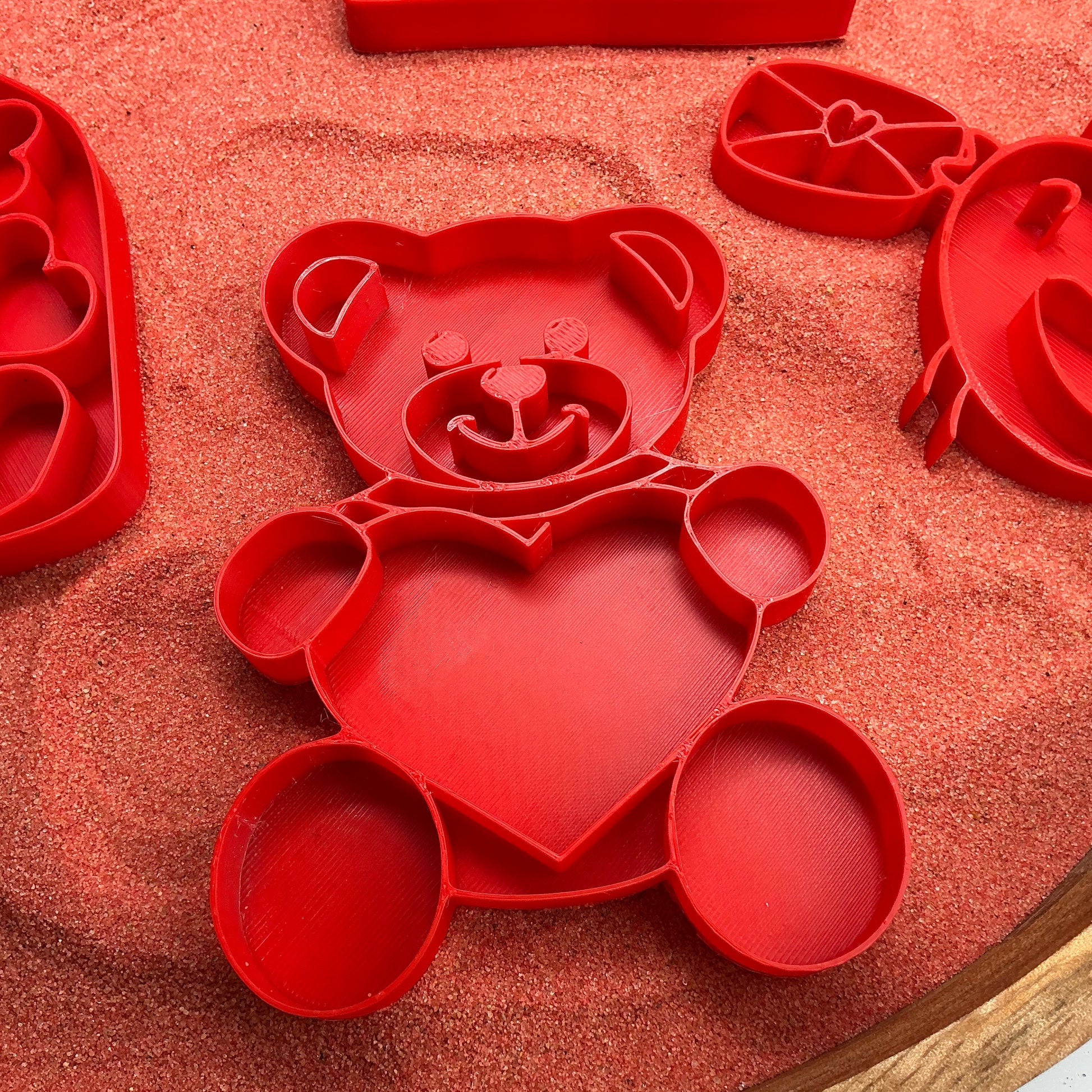 3D-printed love fill shapes sensory filling tray, 5-piece heart-themed set for sand and rice tuff trays - view 4 of 13