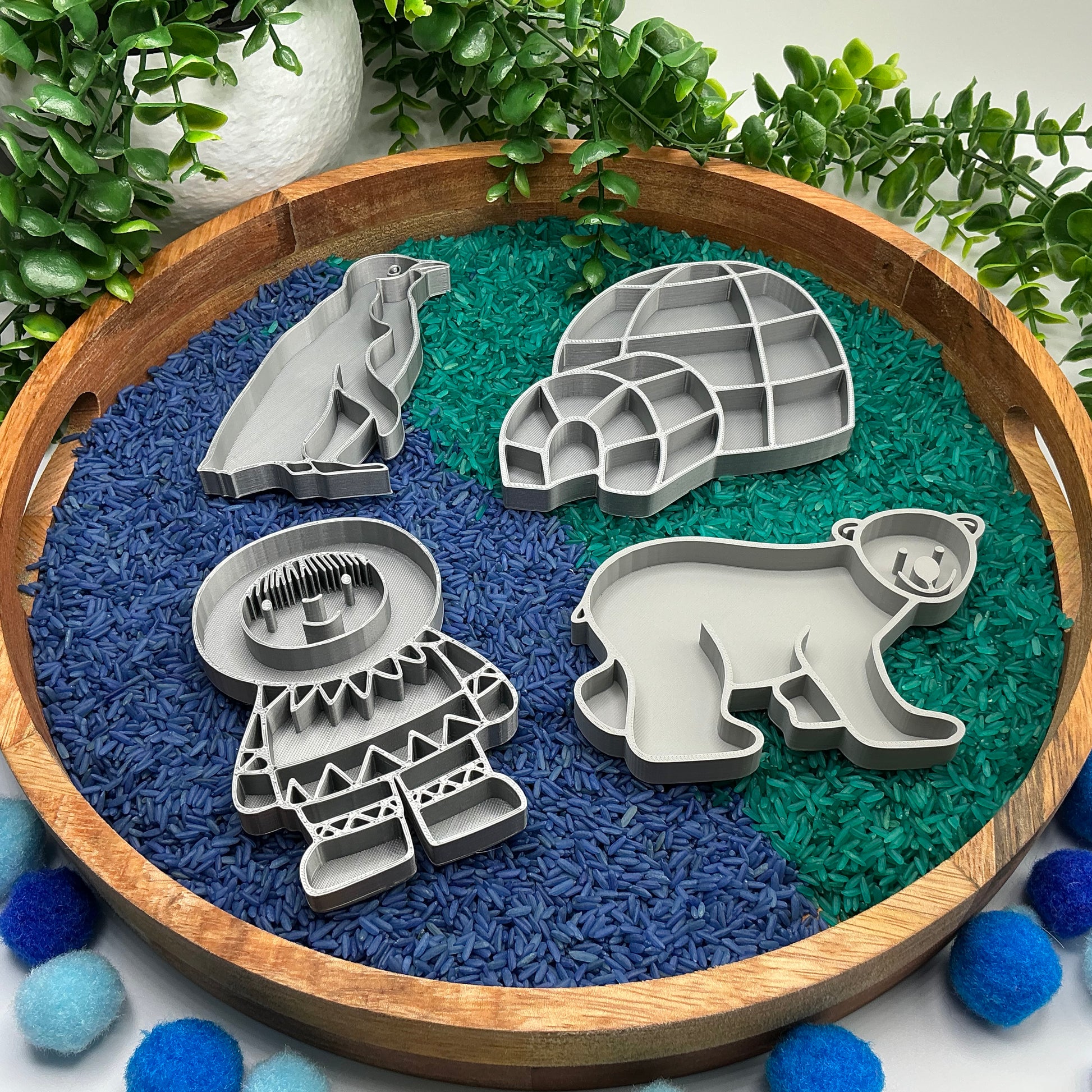 Arctic Sensory Tray Four Piece Set - colour option