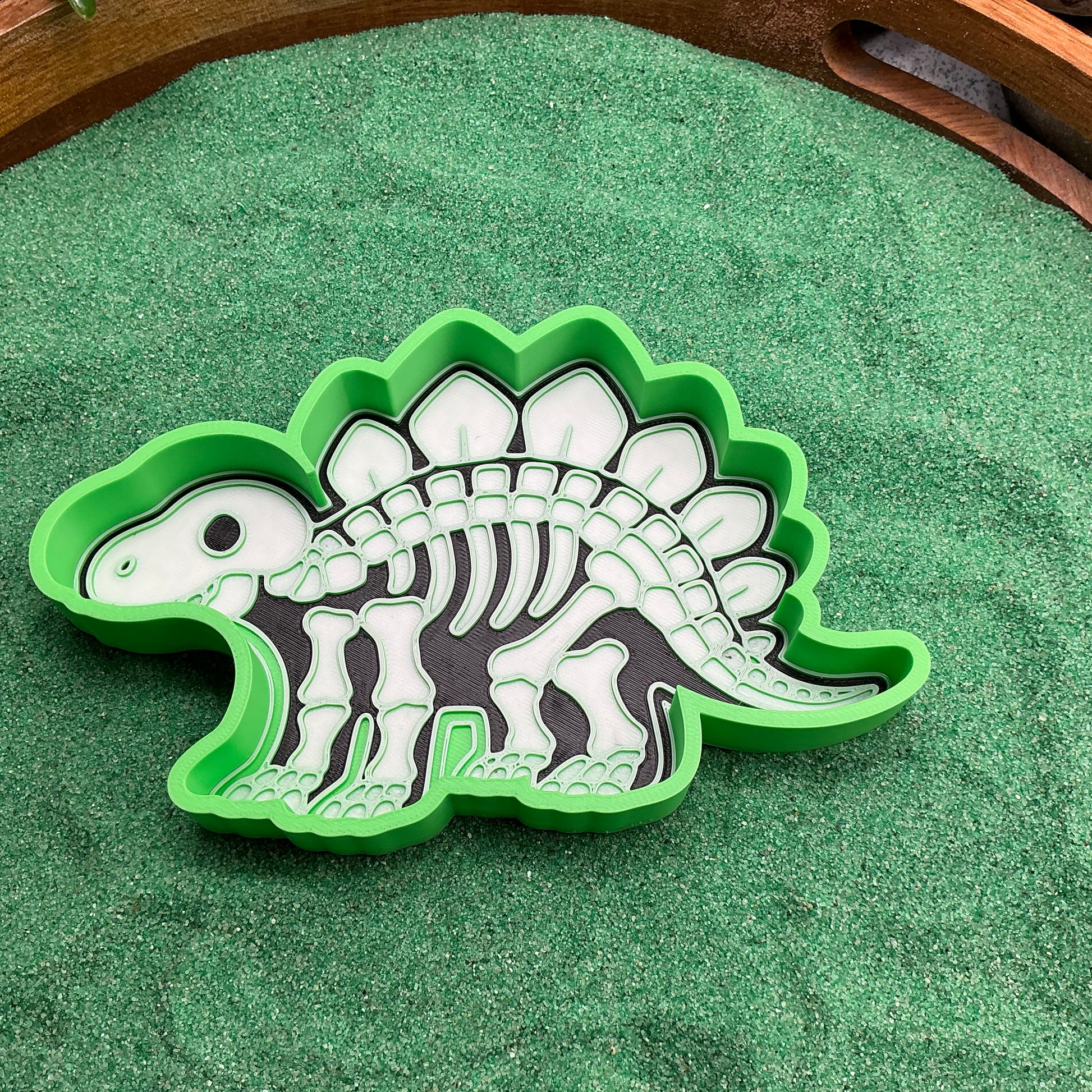 3D-printed skeleton dinosaur sensory play set - 6 piece with T-Rex, Triceratops, Stegosaurus, Spinosaurus, Pterodactyl, Brachiosaurus - view 8 of 16