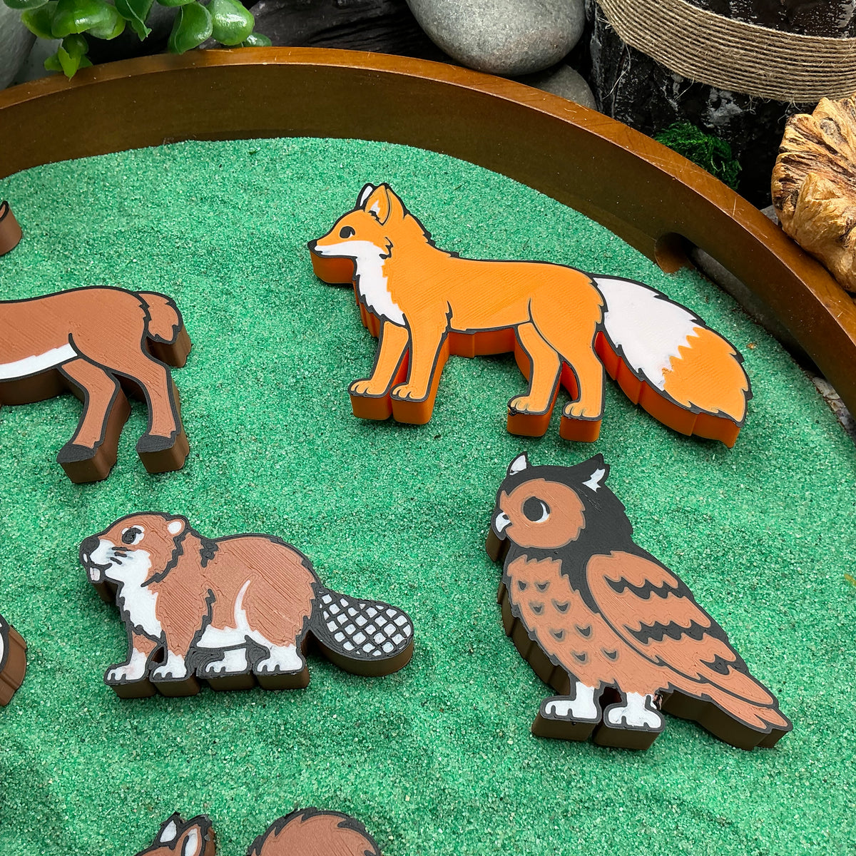 Forest Animals 8 Piece Figure Set - Woodland Small World Play Figures