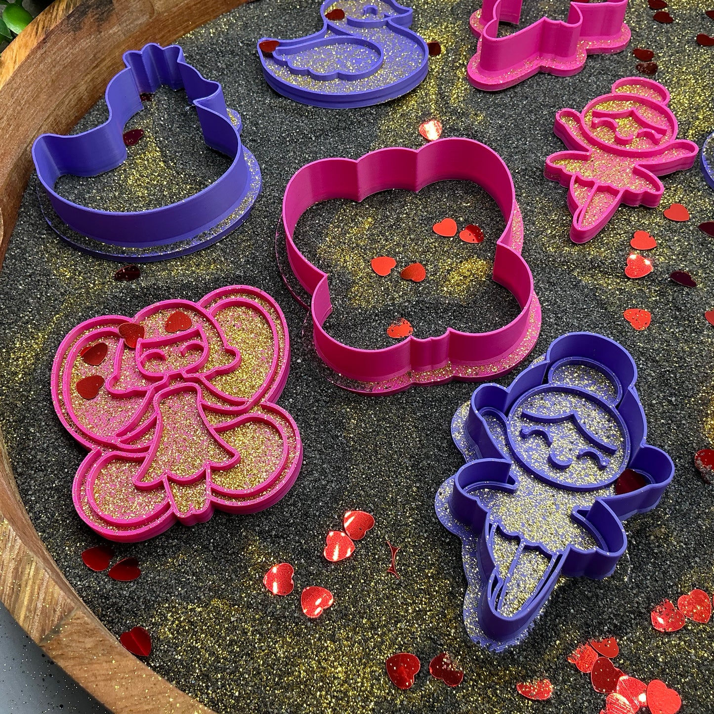 Fairy Ballerina Swan Cutter Stamp Cookie Playdoh 12 piece set play