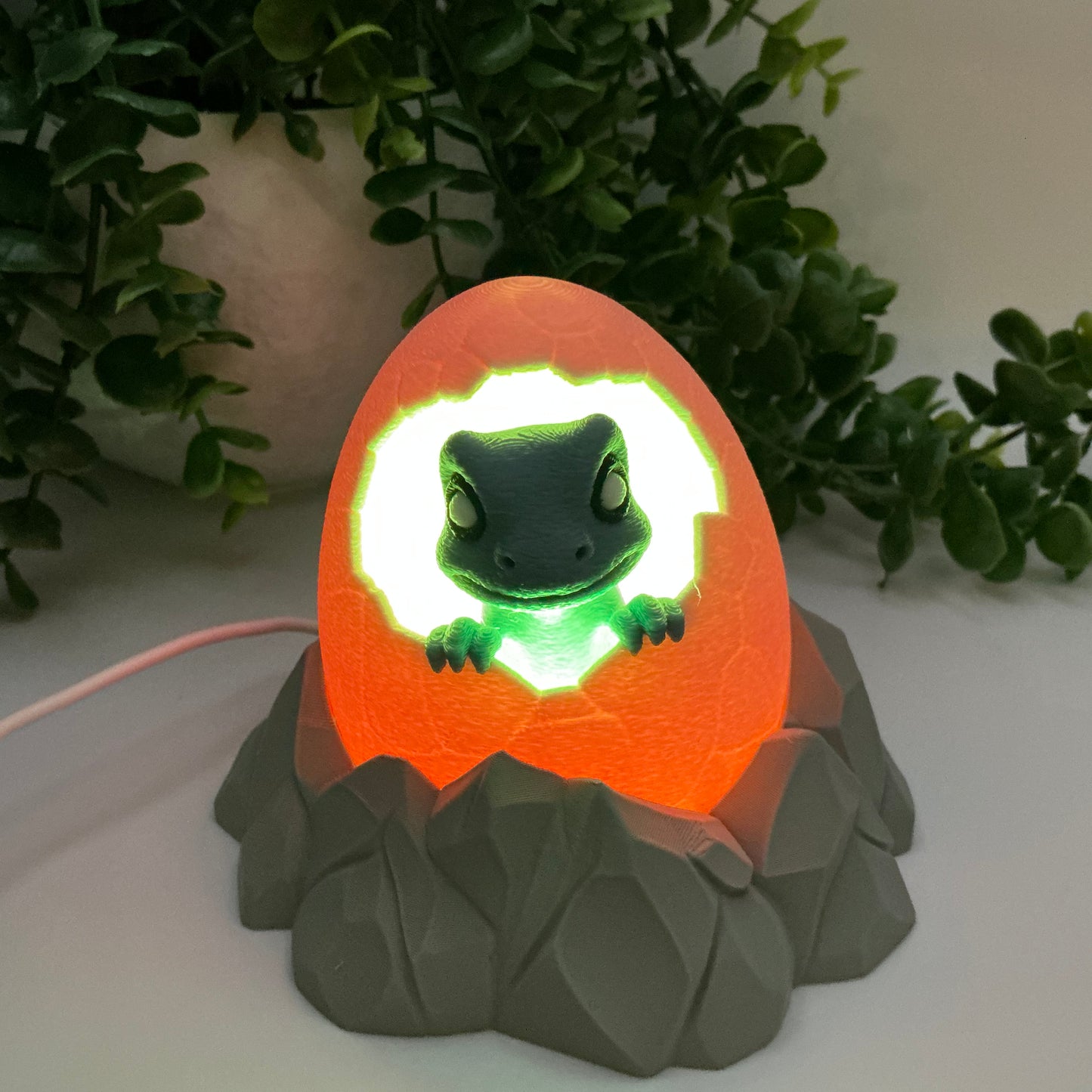 Dinosaur Hatching Egg Lamp Soft Glow Night Light Whimsical Home Bedroom D�cor - View 7