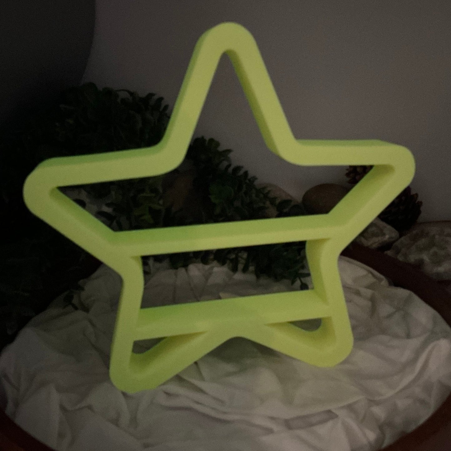 Set of two table top mini shelves star & Sun glow in the dark