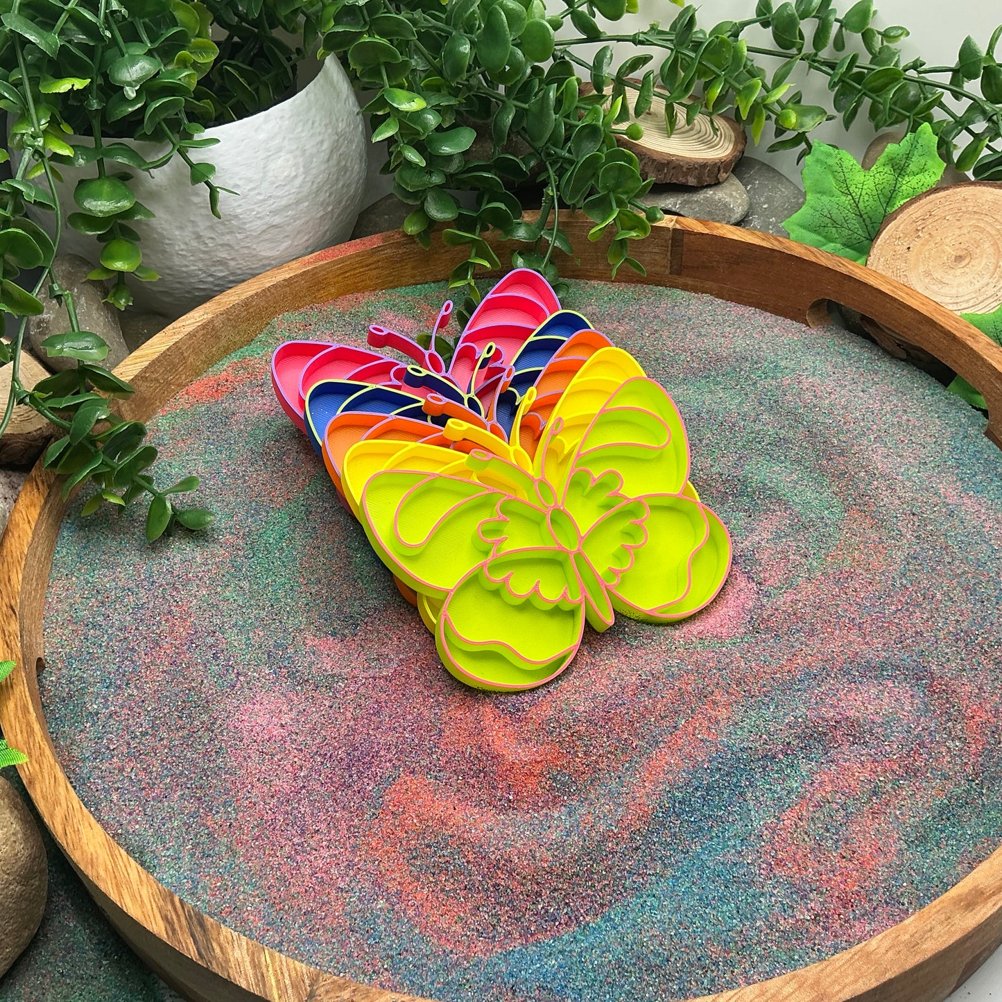 Butterfly fill shapes 5 piece set tuff tray sensory play