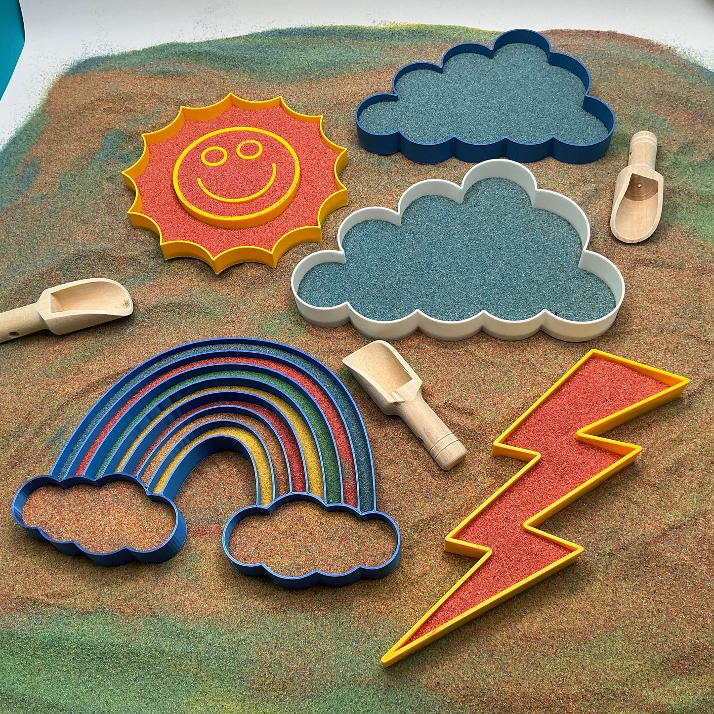 Weather Sensory Filling Trays | Choose Sun, Clouds, Rainbow or Lightning Eco-Fri - Main Product Image
