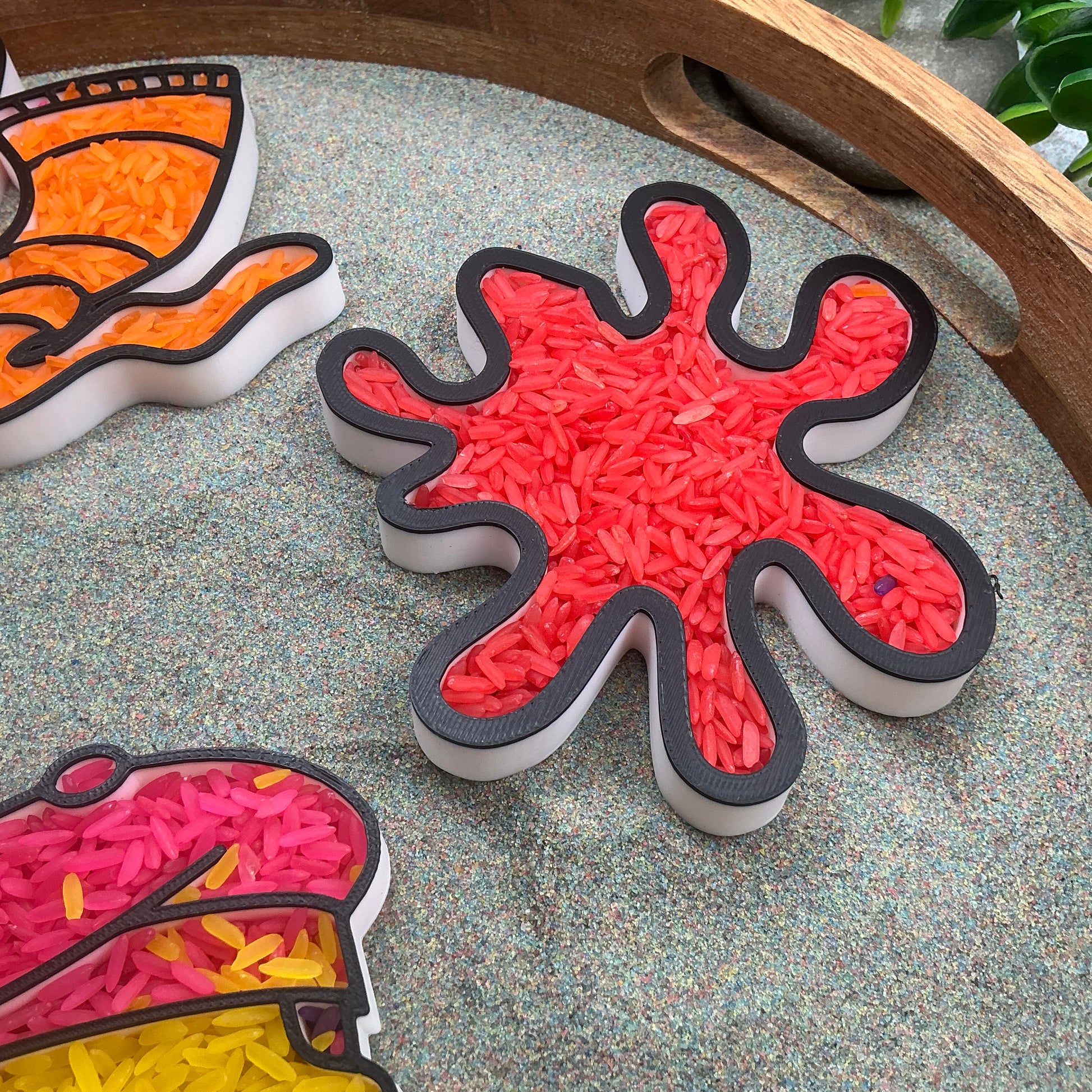 3D-printed play artist sensory filling tray, 4-piece art-themed set for sand and rice tuff trays - view 11 of 15