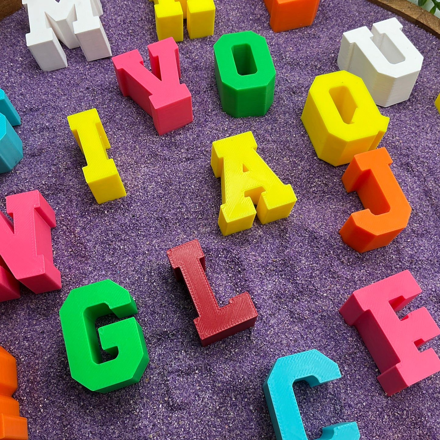 Small chunky stacking alphabet letters A to Z