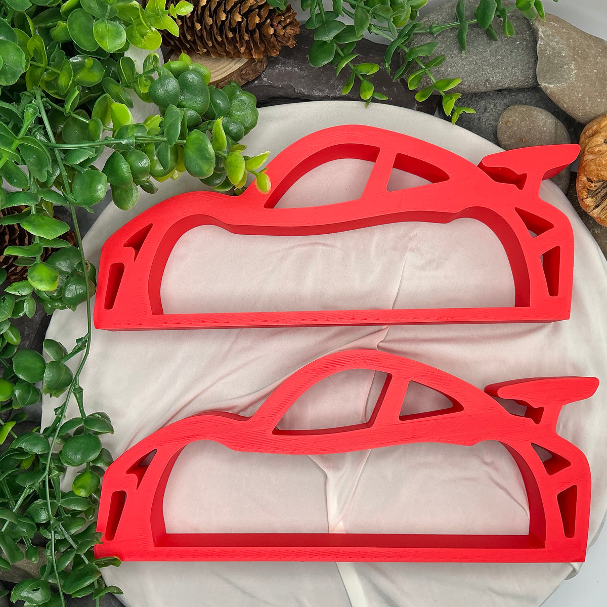 Sports car mini shelf displays Table top two piece set