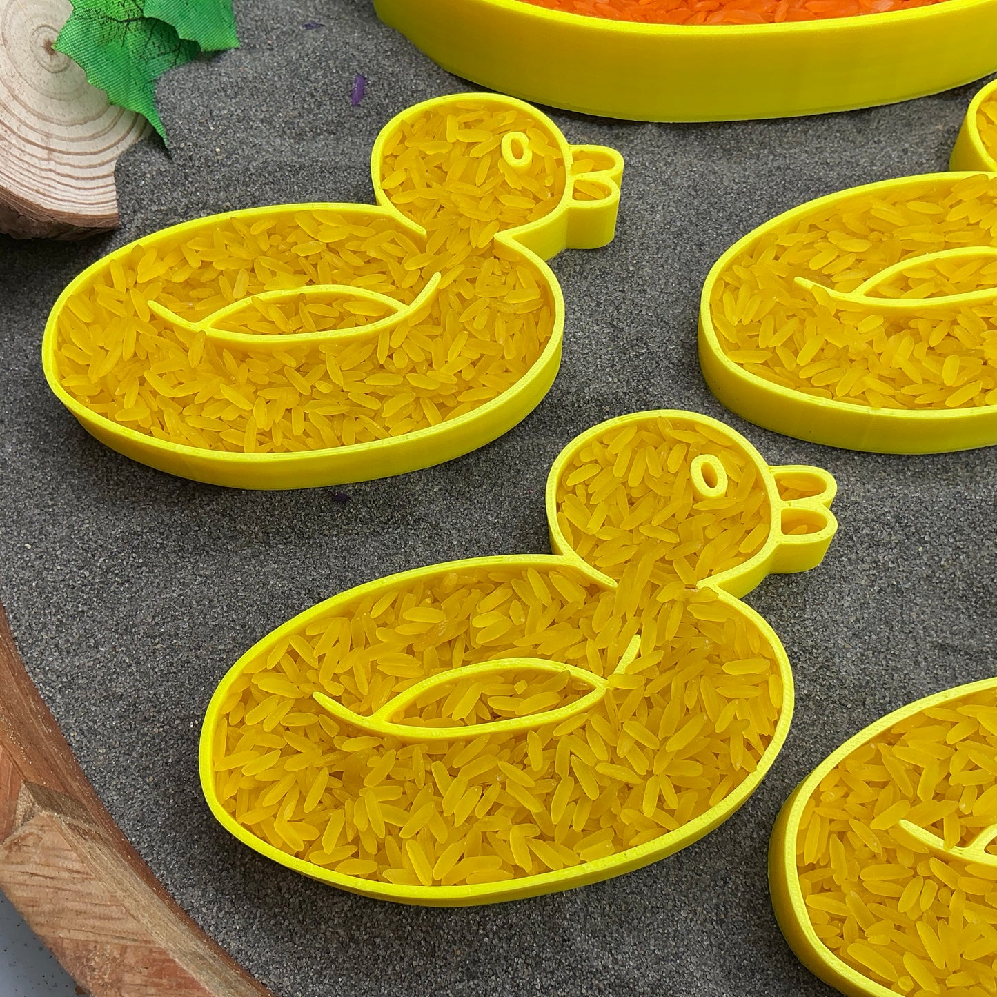 Five Little Ducks Sensory Tray Set 6 Piece Set Eco-Friendly 3D Printed Nursery Rhyme Activity