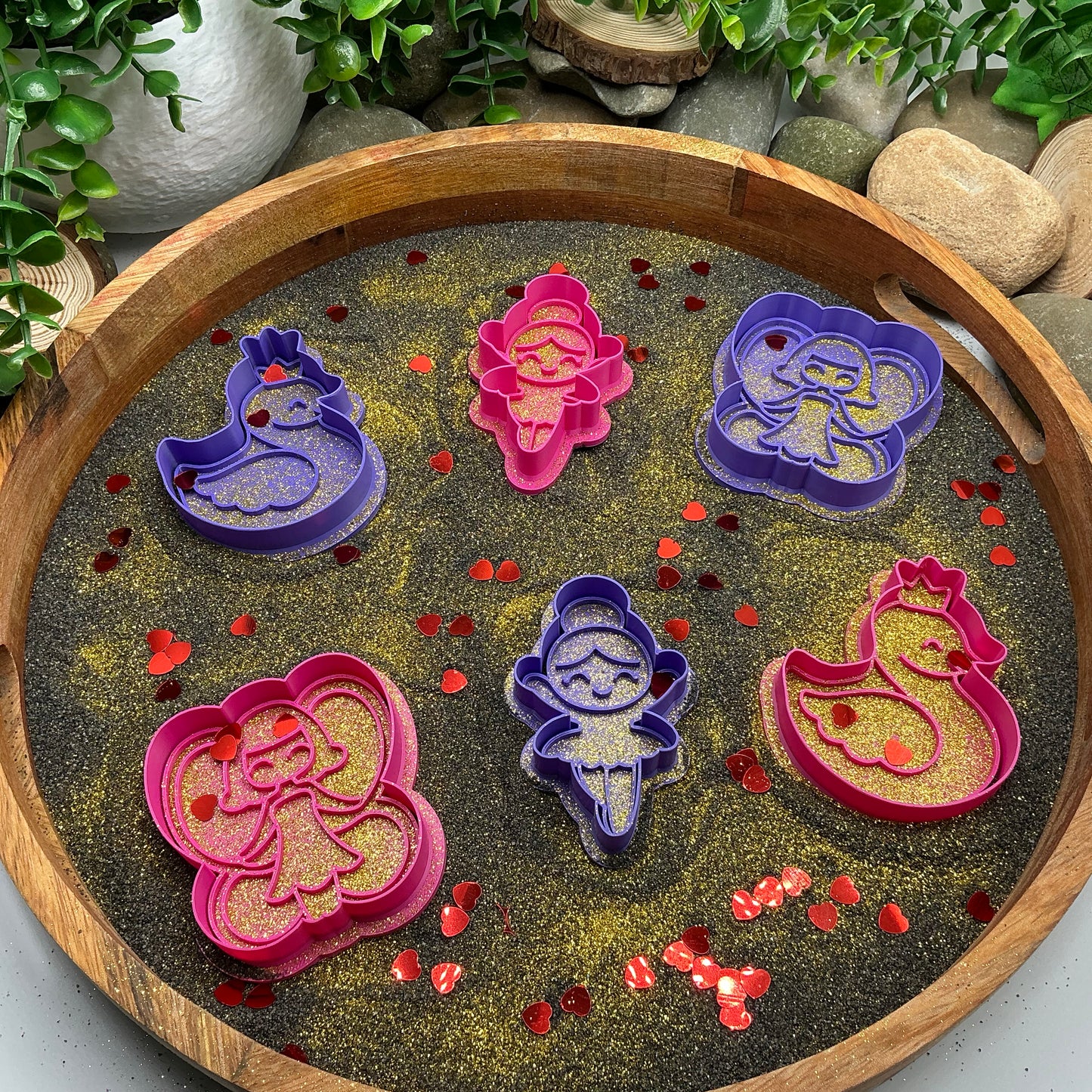 Fairy Ballerina Swan Cutter Stamp Cookie Playdoh 12 piece set play