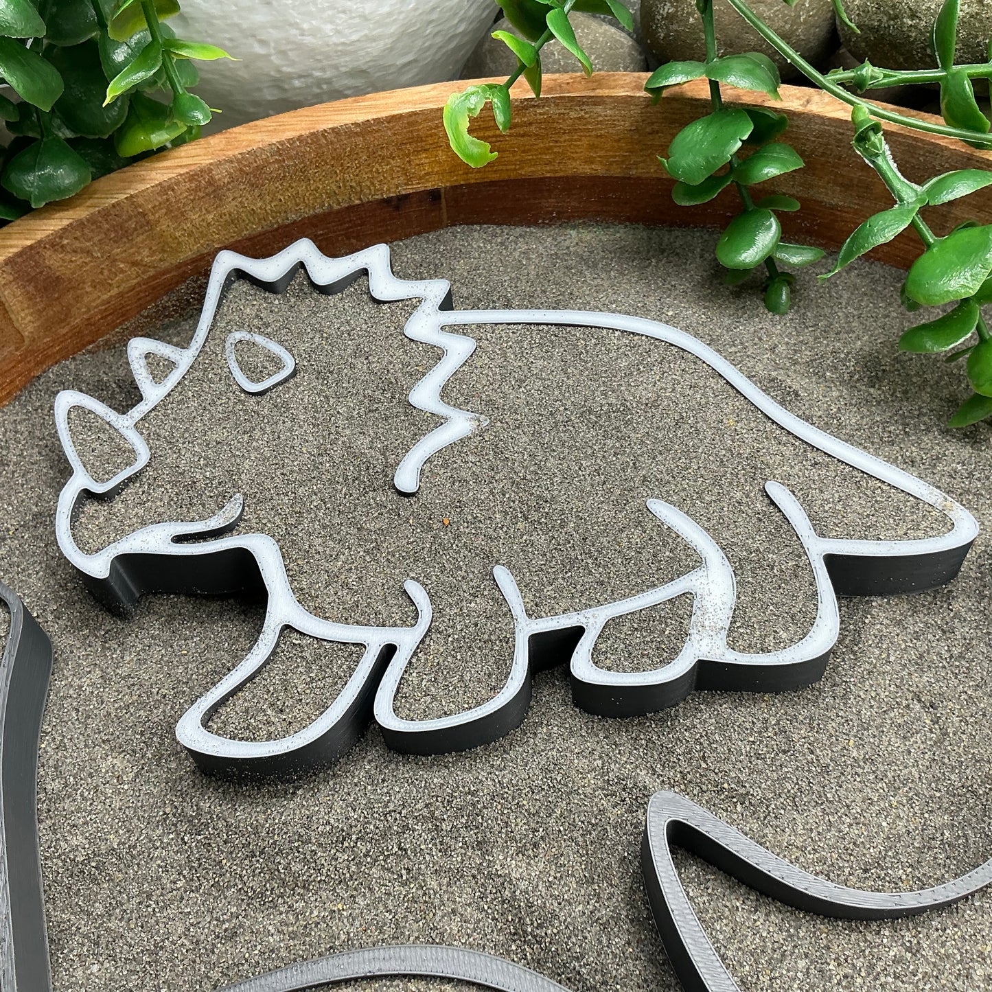 3D-printed dinosaur fill shapes sensory filling tray, 3-piece set for sand and rice tuff trays - view 8 of 11