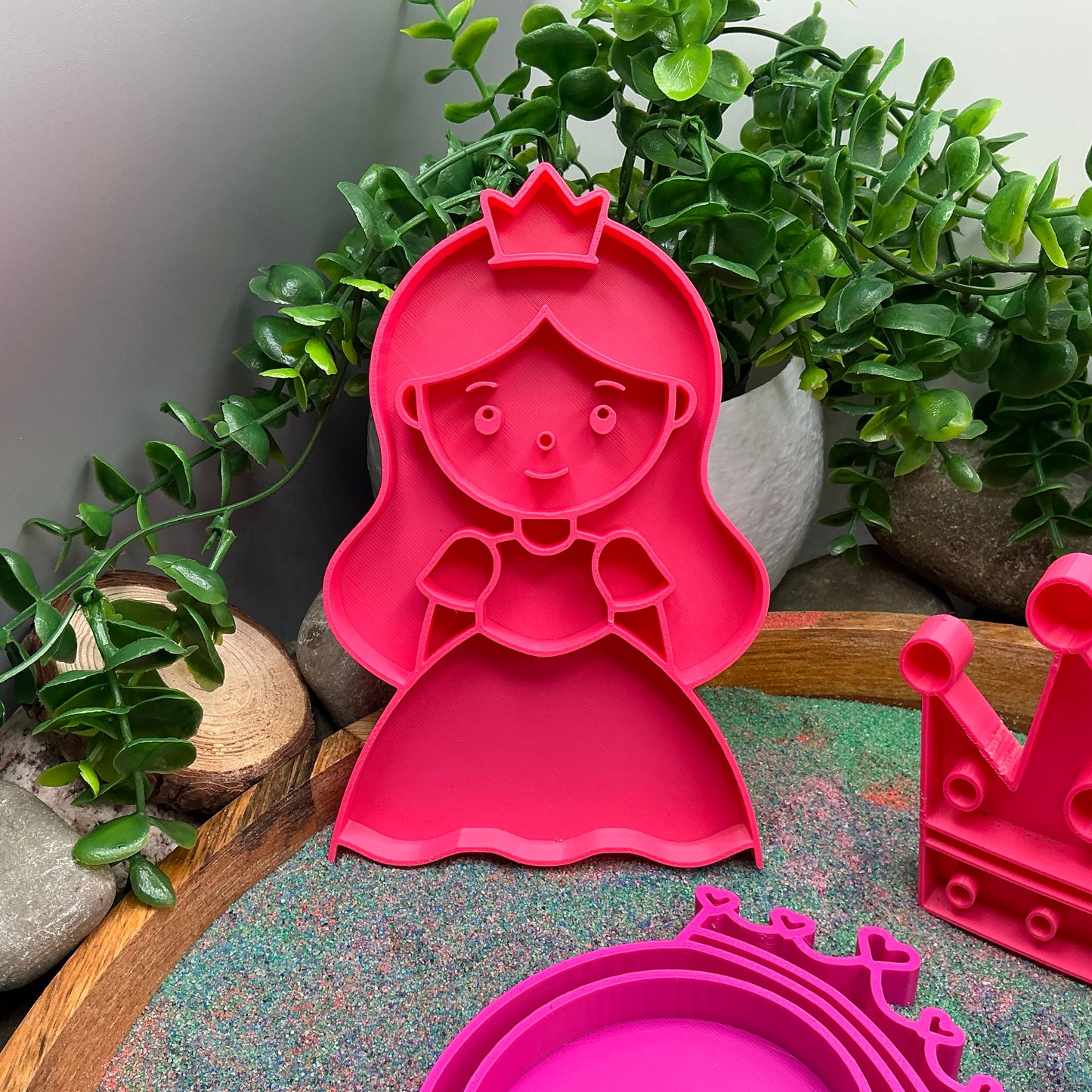 Princess theme fill shapes 4 piece set princess castle crown & mirror