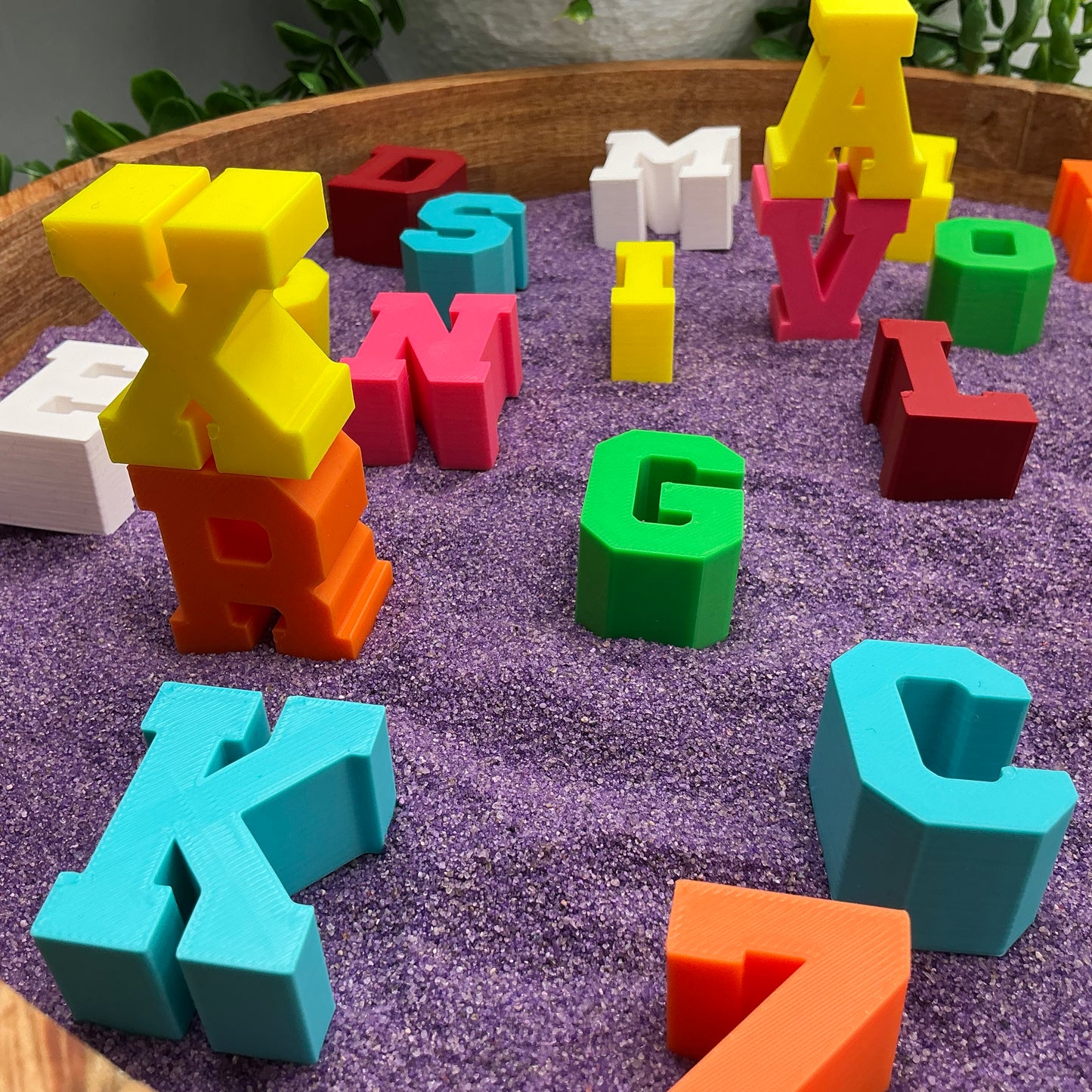 Small chunky stacking alphabet letters A to Z