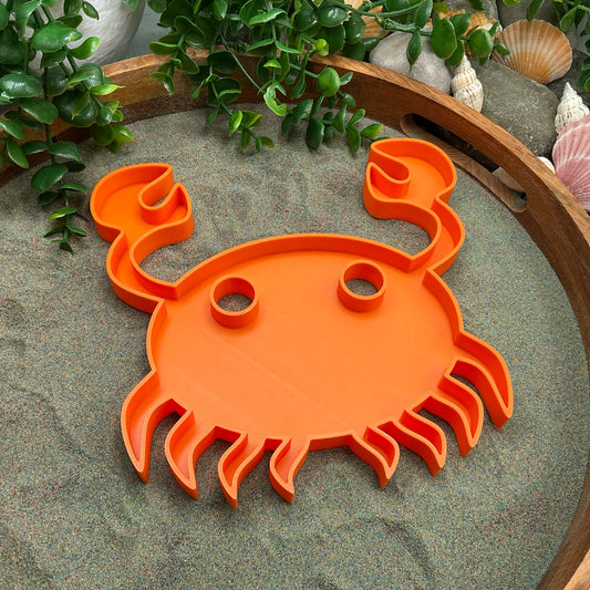 Large Crab Sensory Filling Tray - Eco-Friendly 3D Printed for Sand, Rice & Oats