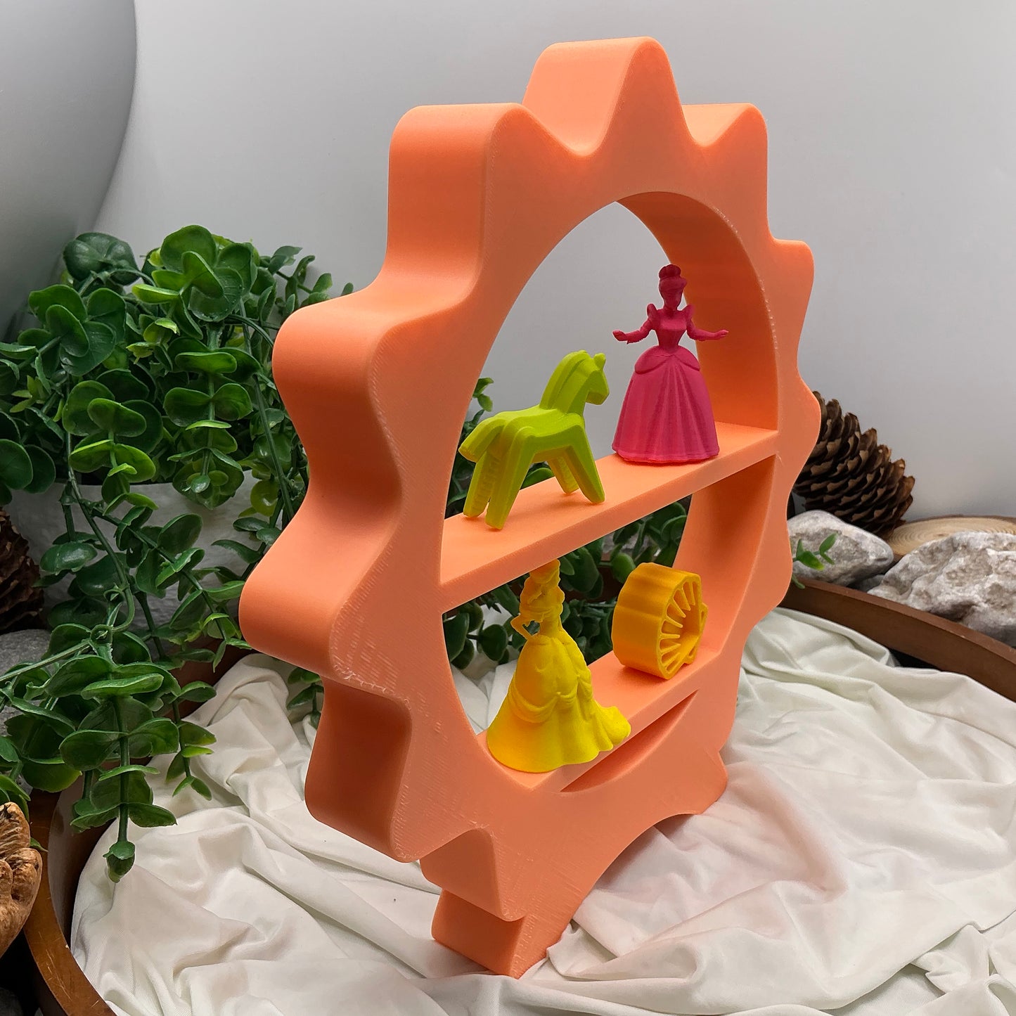 Set of two table top mini shelves star & Sun glow in the dark