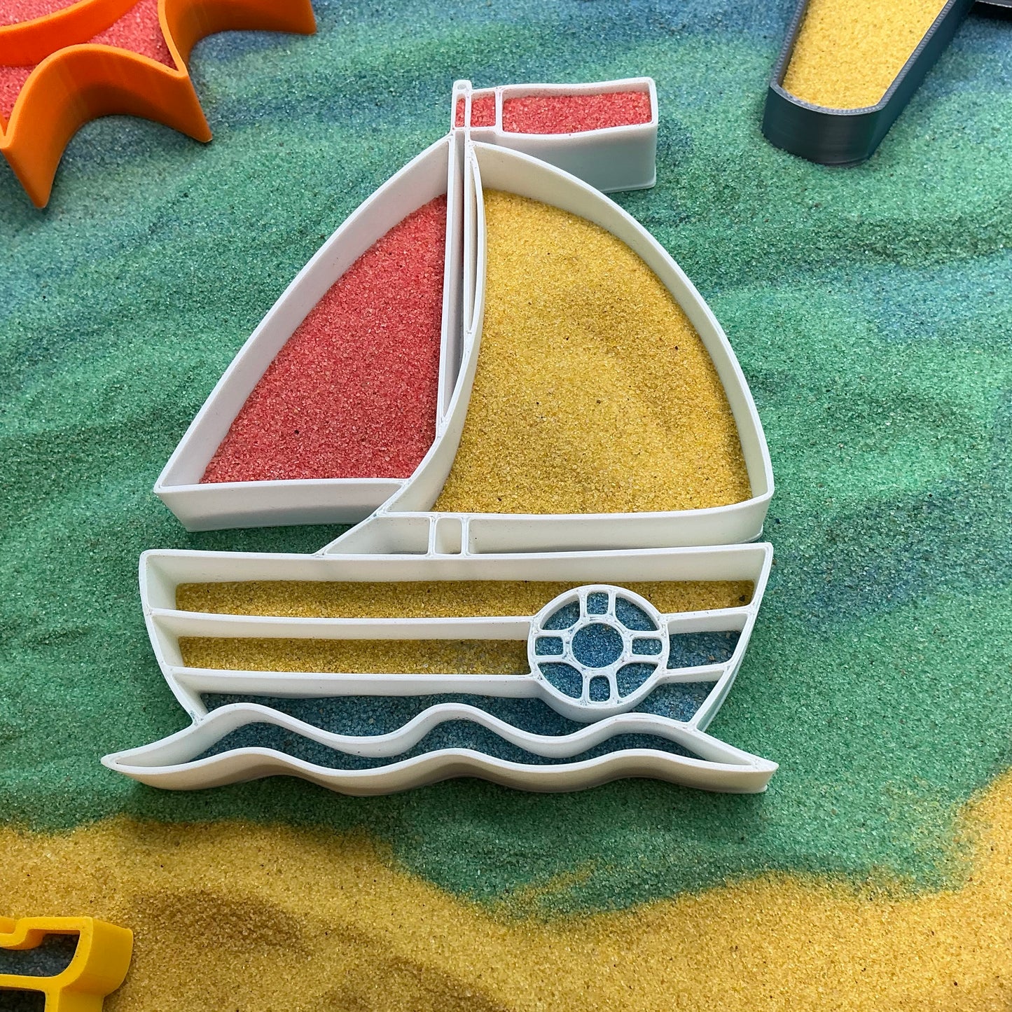 Summer Holiday Sensory Filling Trays Airplane, Boat, Sandcastle or Bucket Eco-Fr - View 10