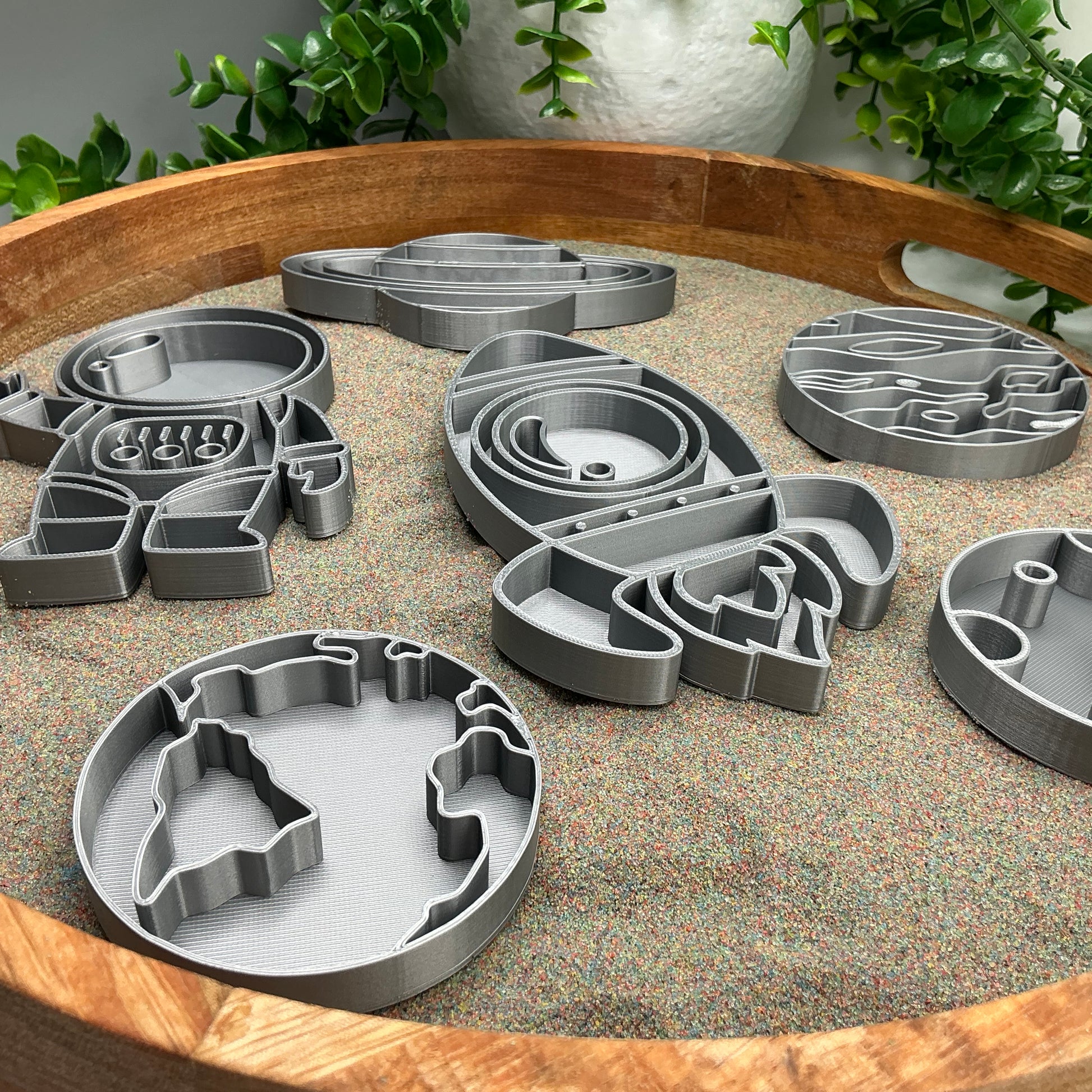 Space Sensory Filling Trays 6 Piece Set - alternative view
