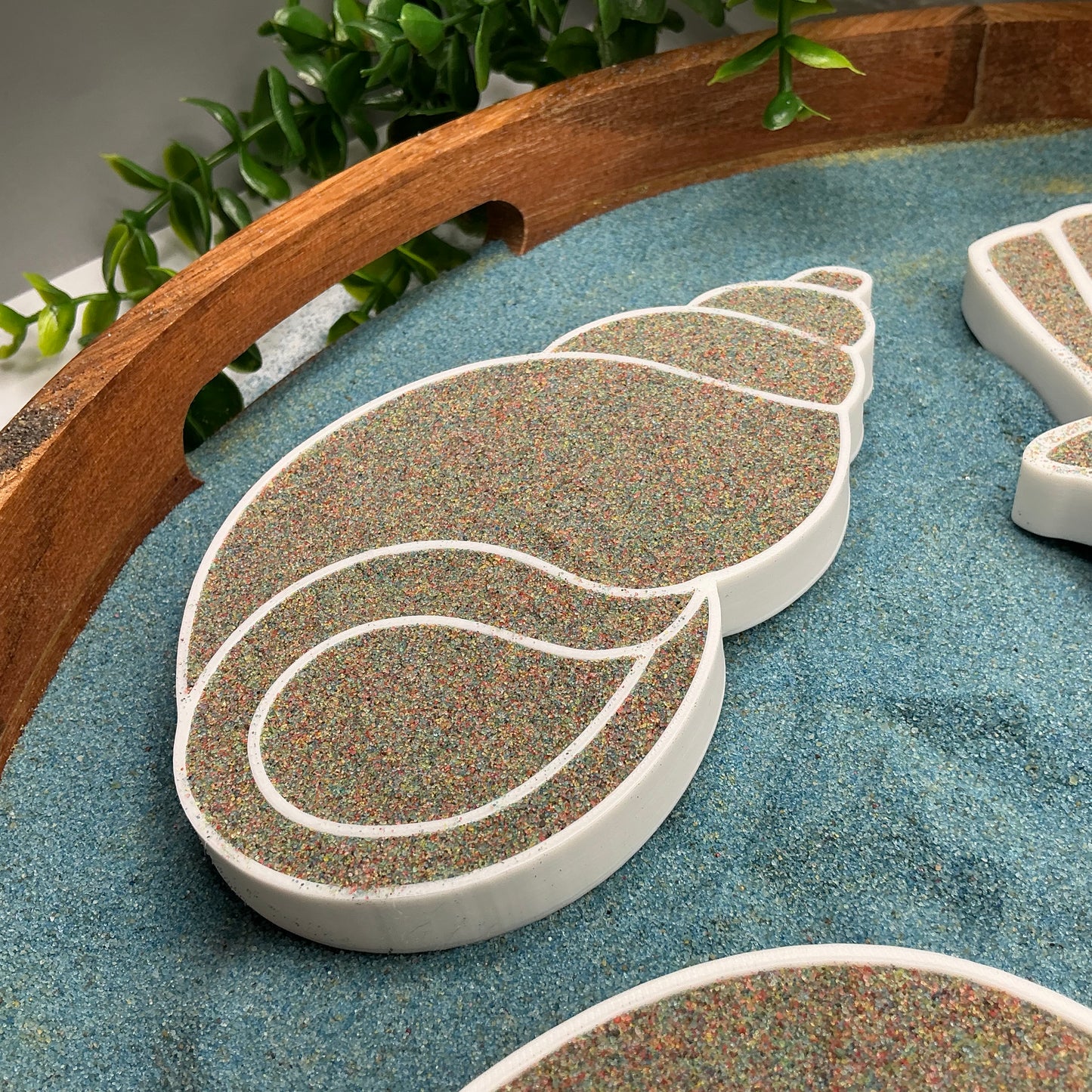 3D-printed seashell sensory filling tray, 4-piece set for sand and rice tuff trays - view 3 of 9
