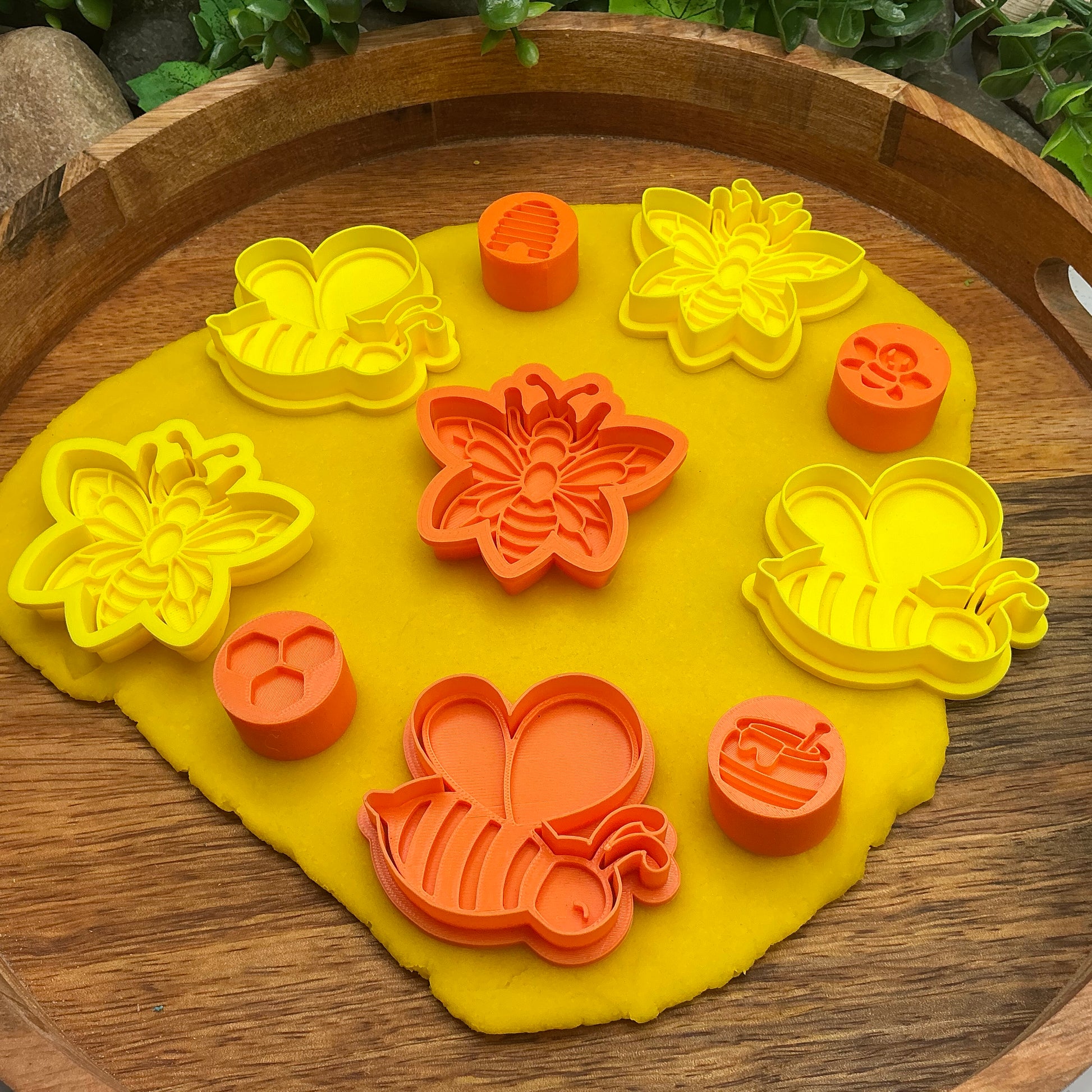 3D-printed bees and wasps play dough cookie cutter and stamp set - 10 piece minibeasts sensory set - view 2 of 12