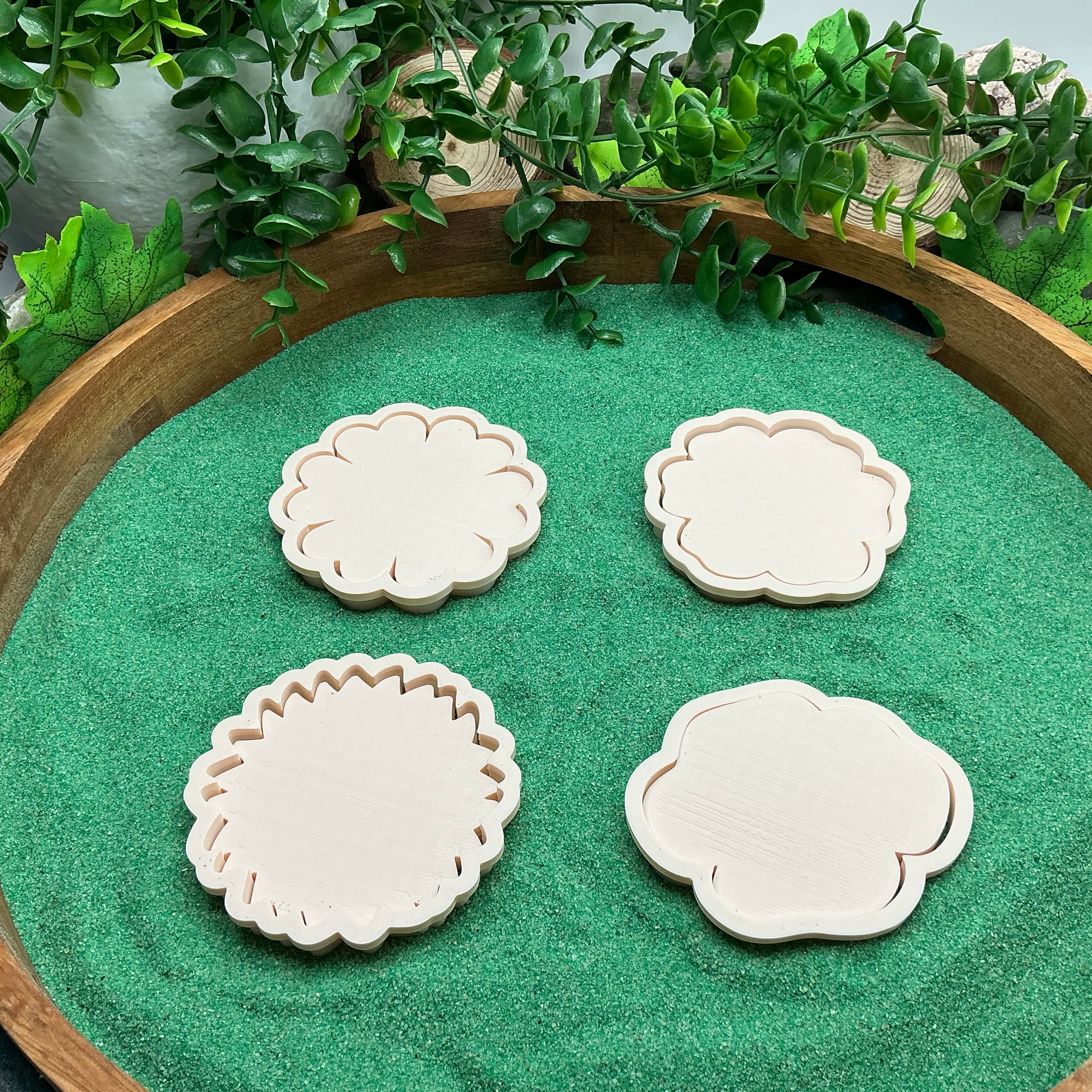 3D-printed flower garden play dough cookie cutter set - 4 piece mini meadow starter set - view 11 of 11