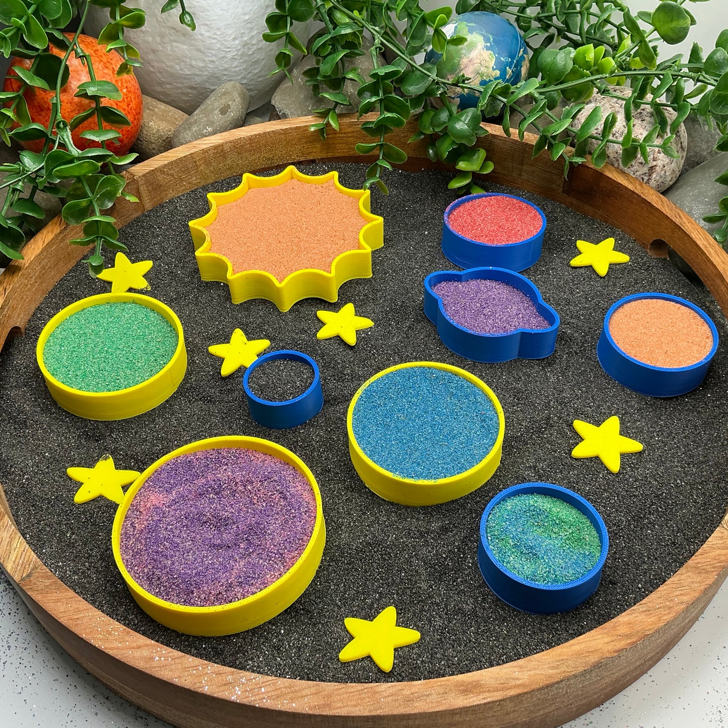 3D-printed sun and solar system sensory fill shape set - 9 piece with sun and 8 planets - view 6 of 14