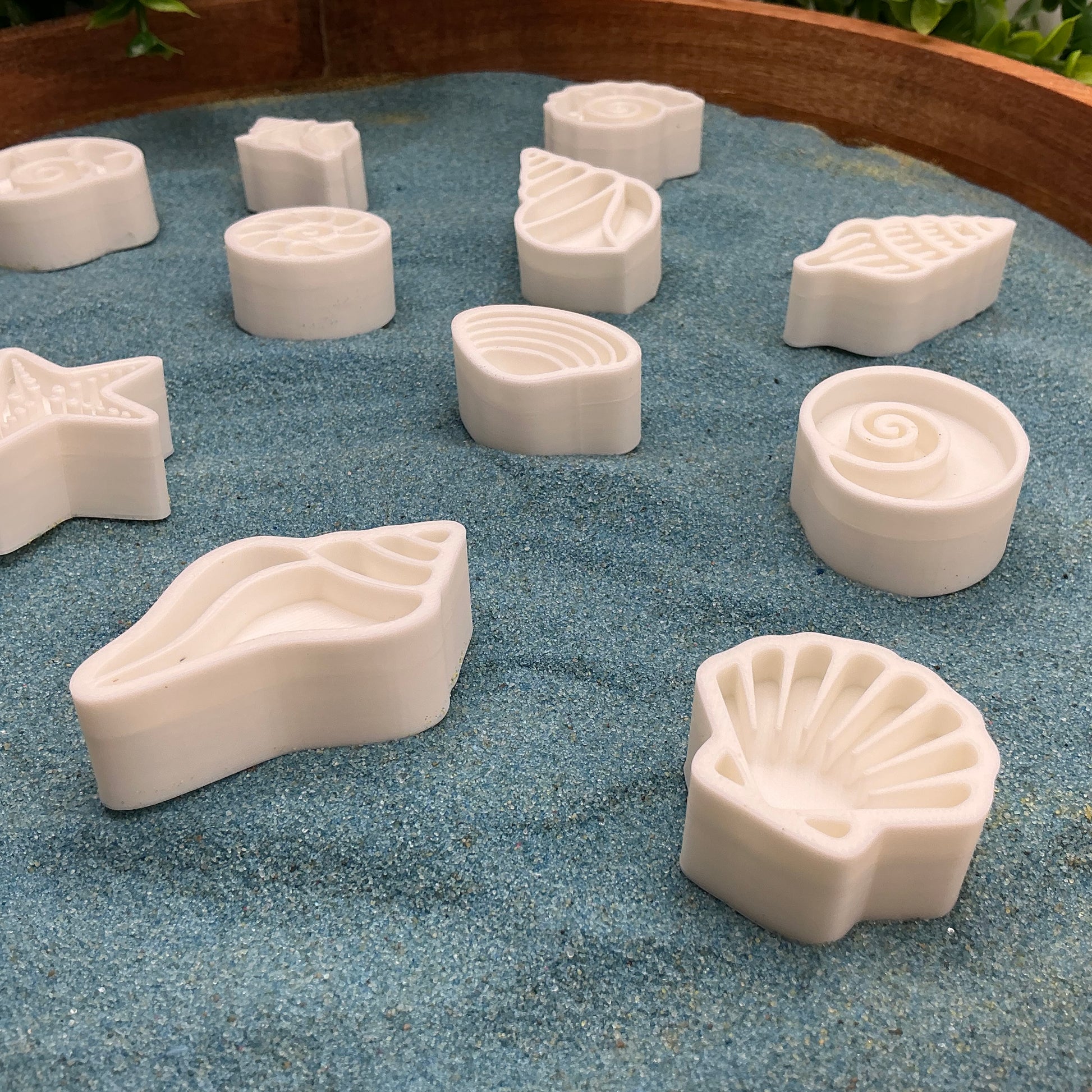 3D-printed shell sensory stamps, 13-piece set for play dough, kinetic sand and clay - view 4 of 7