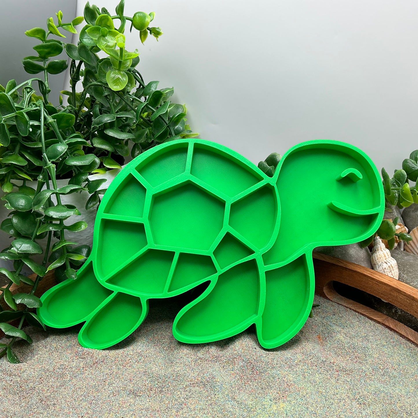 Large Turtle Sensory Filling Tray - Eco-Friendly 3D Printed for Sand, Rice & Oats