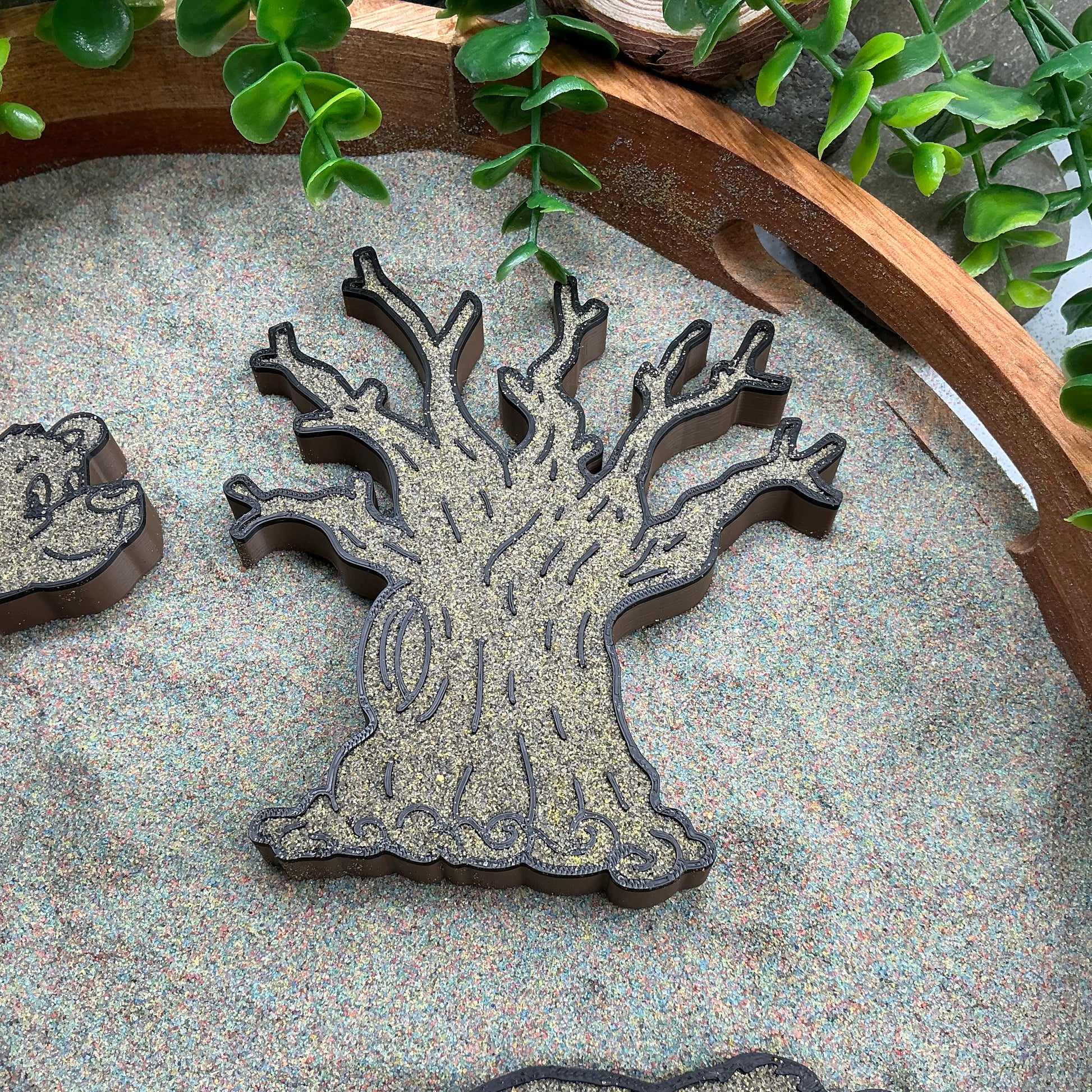 3D-printed bear theme sensory filling tray, 4-piece set for sand and rice tuff trays - perfect for bear hunt storytelling - view 10 of 13