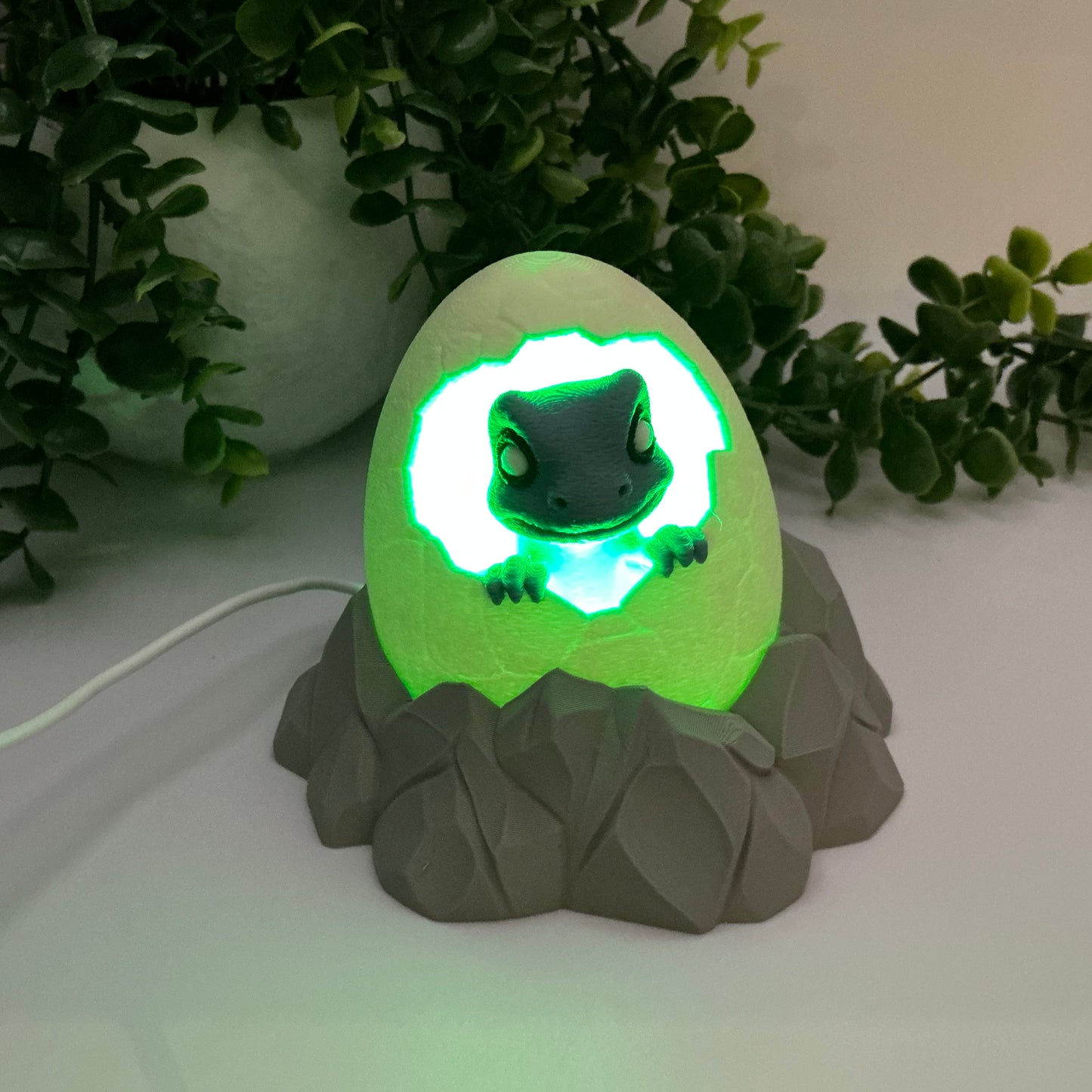 Dinosaur Hatching Egg Lamp Soft Glow Night Light Whimsical Home Bedroom D�cor - View 10