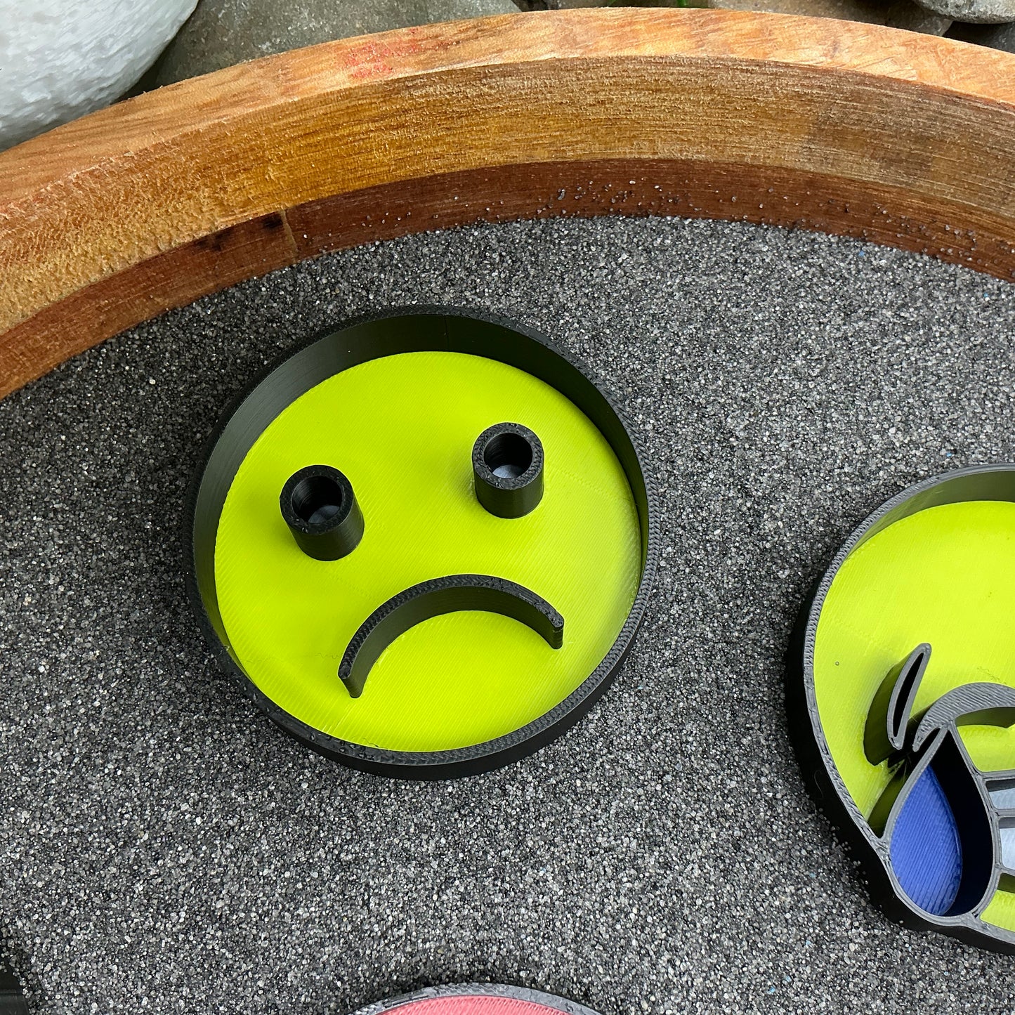 Emotion faces fill shapes 7 piece set emotion themed tuff trays sensory filling trays
