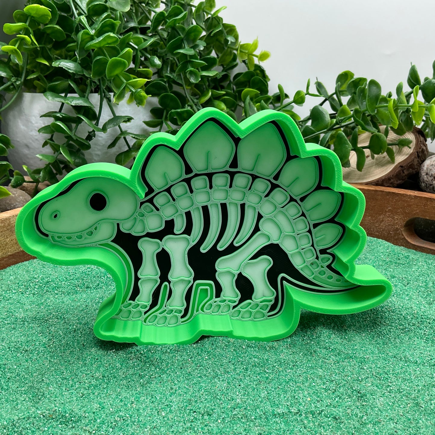 3D-printed skeleton dinosaur sensory play set - 6 piece with T-Rex, Triceratops, Stegosaurus, Spinosaurus, Pterodactyl, Brachiosaurus - view 9 of 16