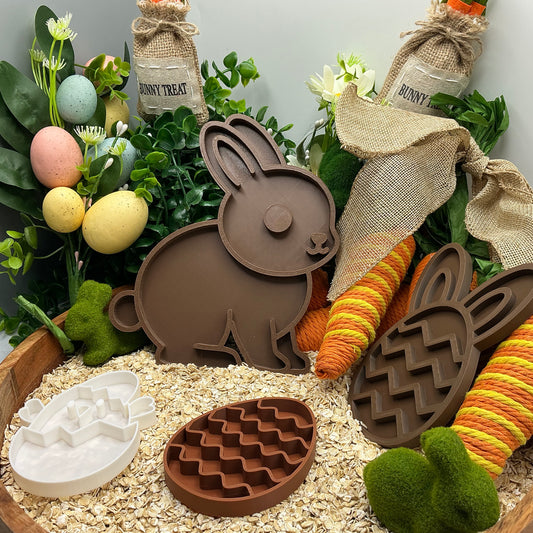 4-Piece Mixed Easter Shaped Sensory Filling Tray's Bunny Easter Egg Eco-Friendly - Alternative View
