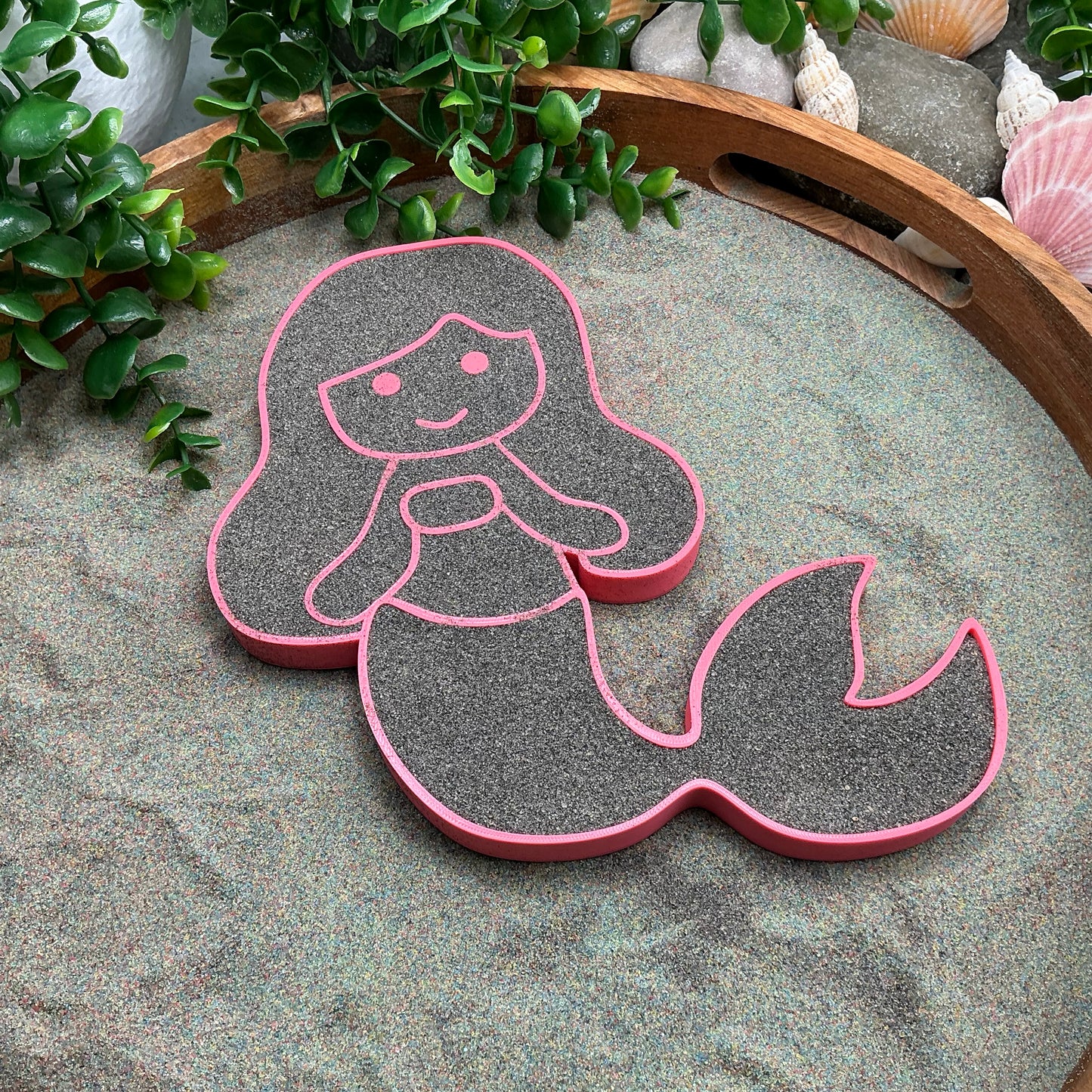 Large Mermaid Sensory Filling Tray - Eco-Friendly 3D Printed for Sand, Rice & Oats