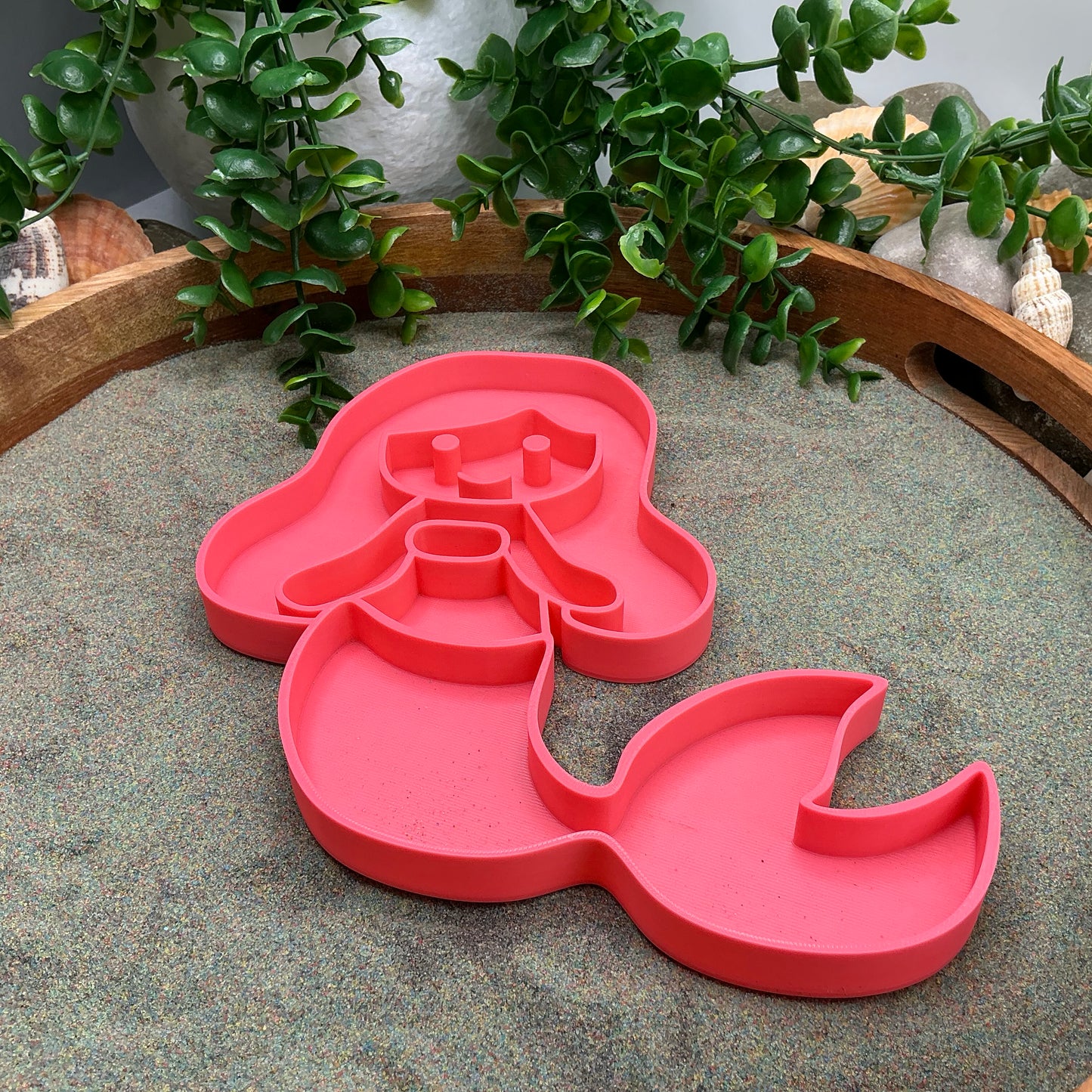 Large Mermaid Sensory Filling Tray - Eco-Friendly 3D Printed for Sand, Rice & Oats