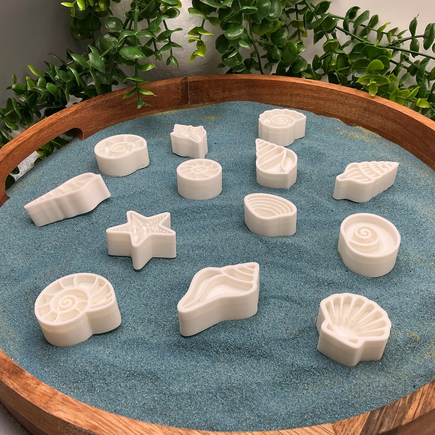 3D-printed shell sensory stamps, 13-piece set for play dough, kinetic sand and clay - view 6 of 7