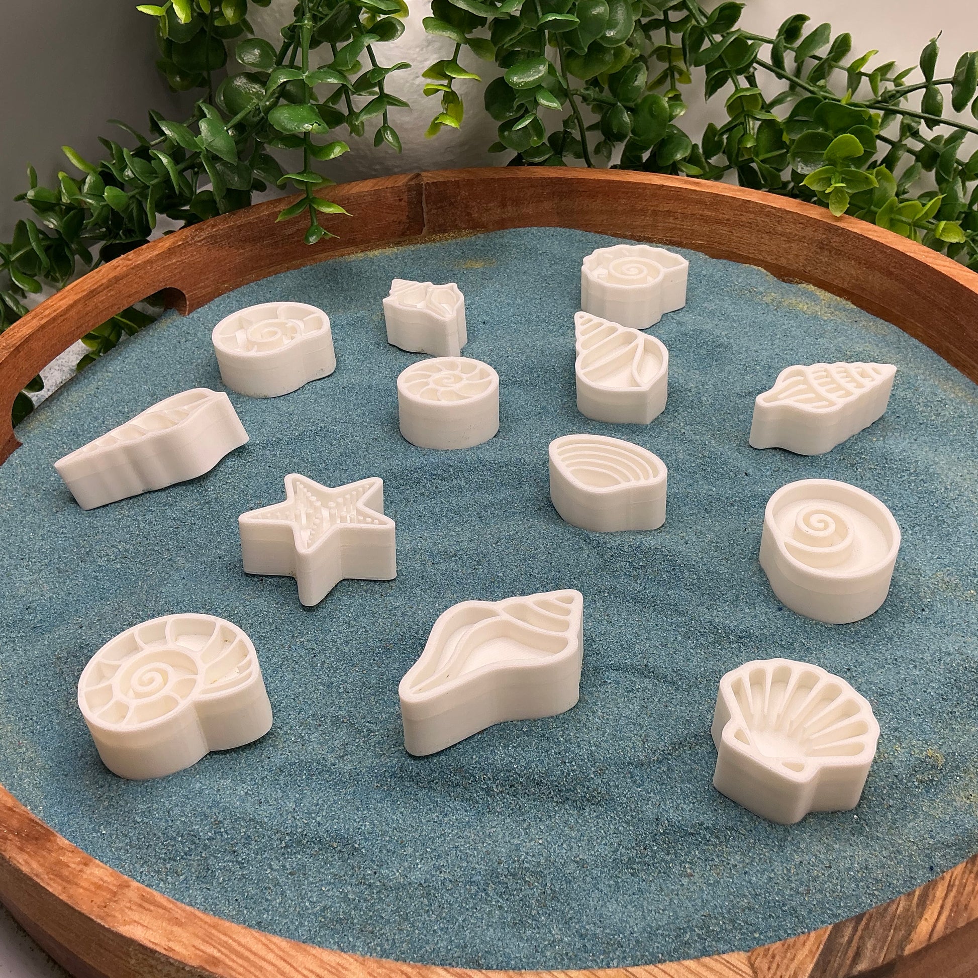 3D-printed shell sensory stamps, 13-piece set for play dough, kinetic sand and clay - view 6 of 7