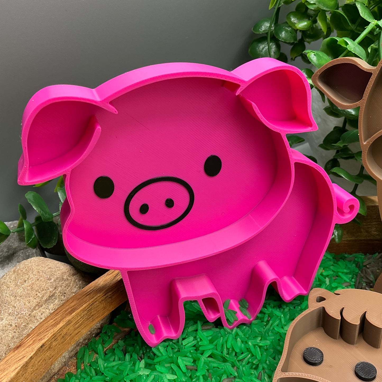 3D-printed farm animals sensory filling tray 6-piece set - pig, sheep, chick, chicken, cow and horse - view 3 of 15