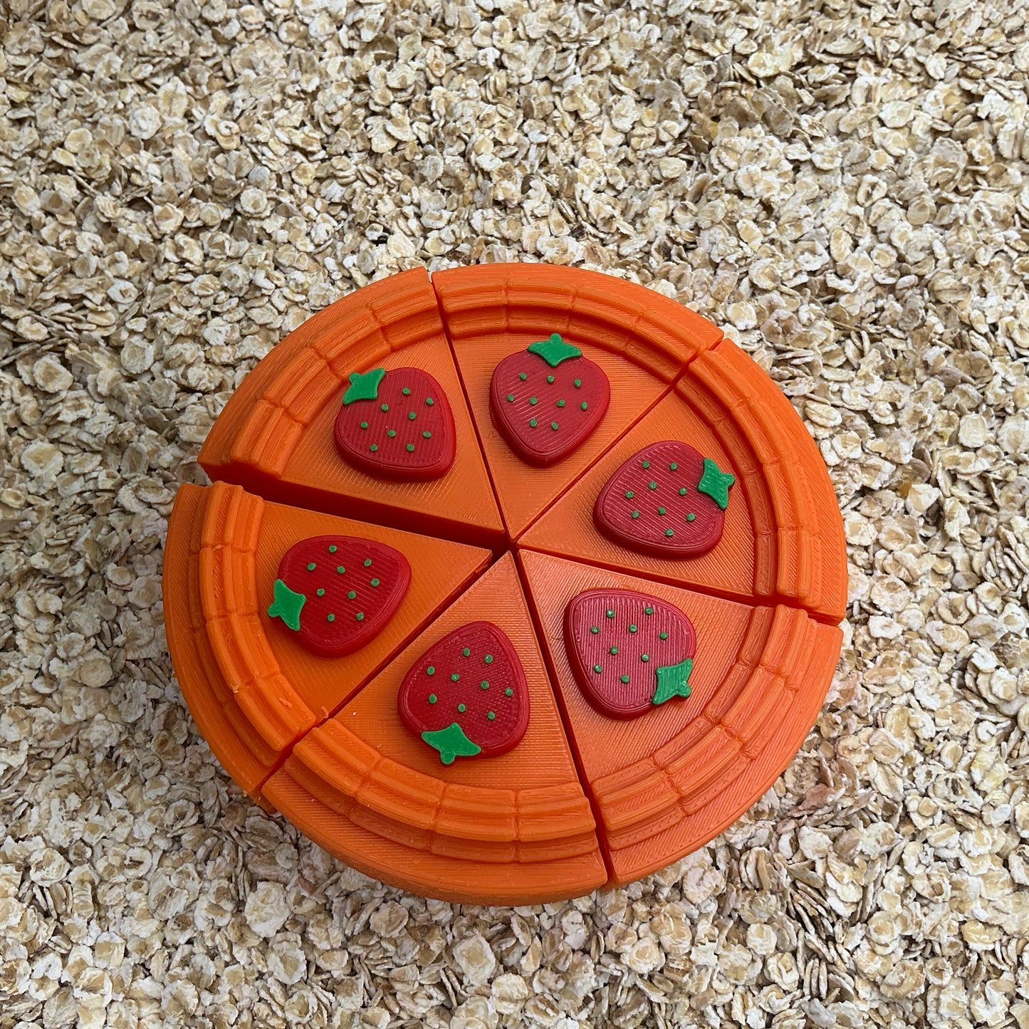 6 wedge slices cake role play pretend food play small cake