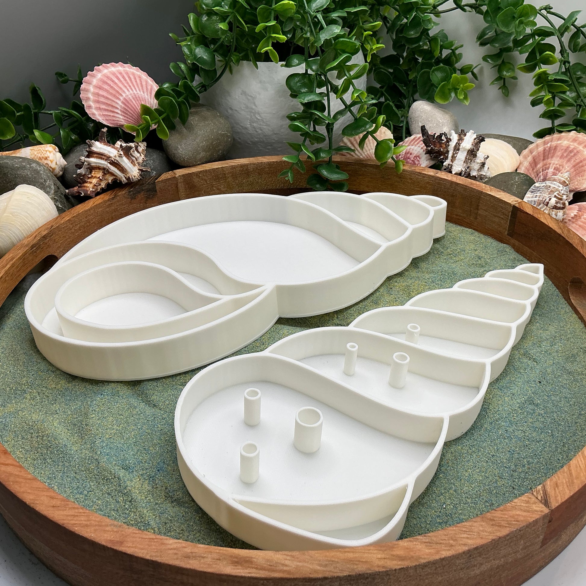 3D-printed large seashells sensory filling tray, 2-piece set for sand tuff trays - view 7 of 8