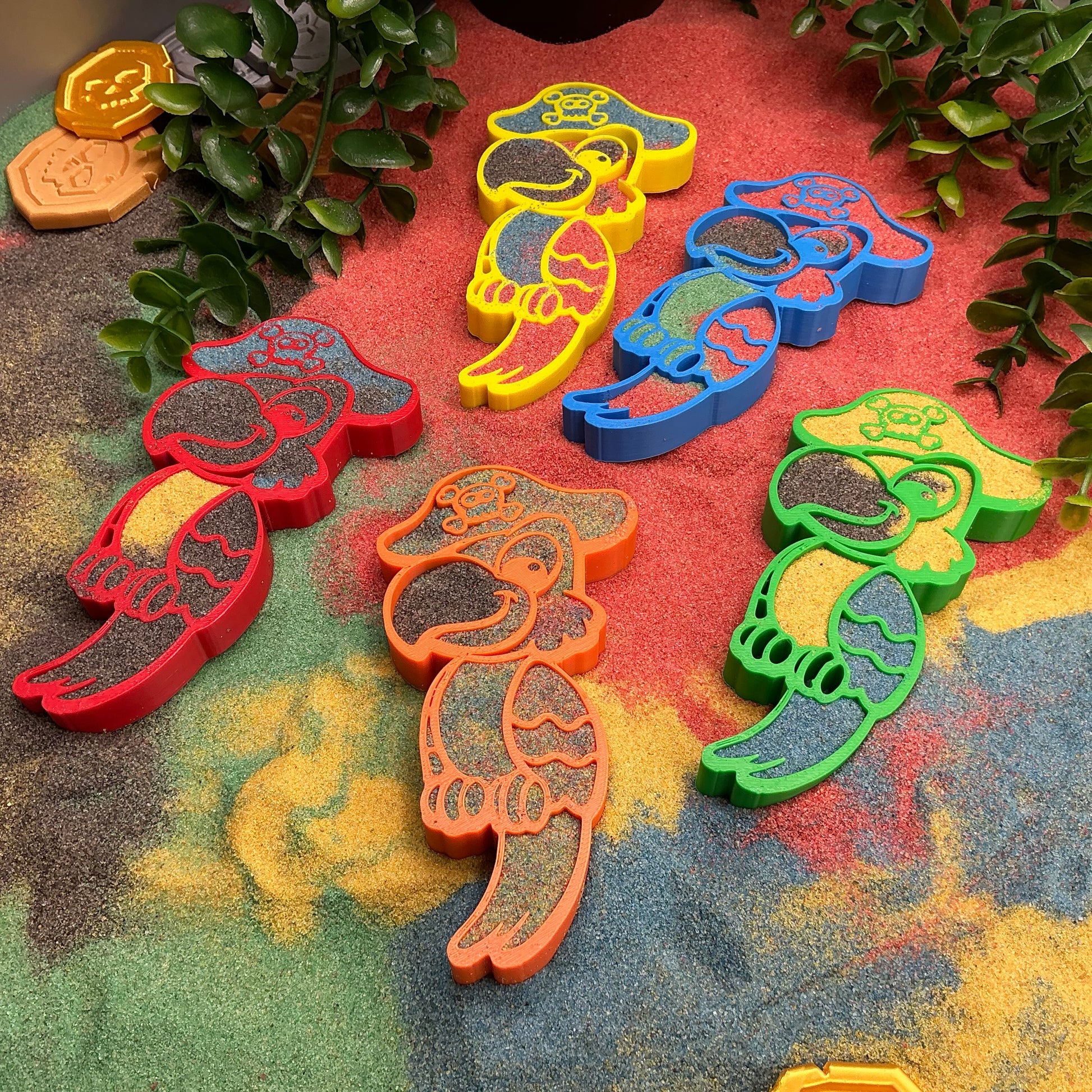 Parrot 3D Printed Sensory Filling Tray's Colourful Parrots 5 Piece Set Eco Frien - View 9