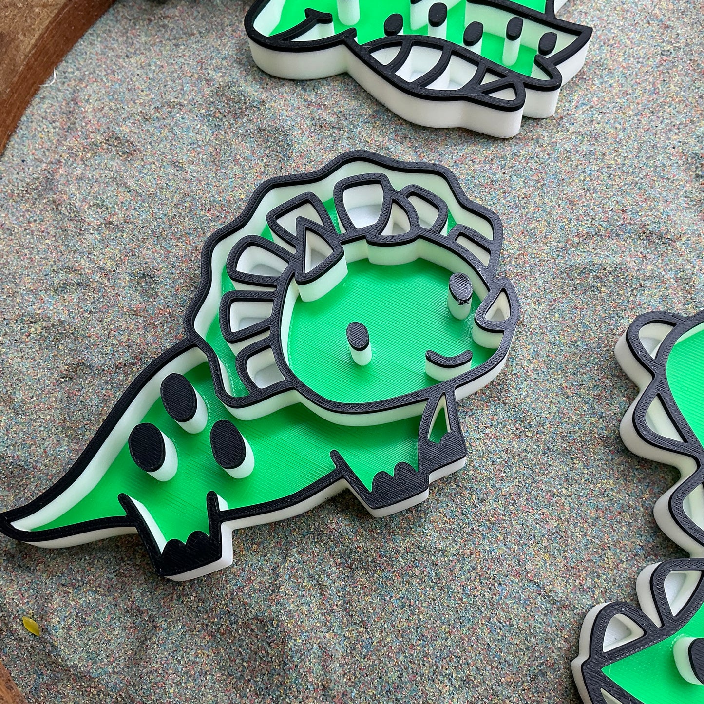 3D-printed dinosaur fill shapes sensory filling tray, 4-piece set for sand and rice tuff trays - view 2 of 13